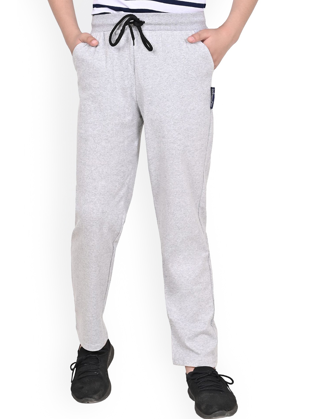 

BAESD Boys Mid Rise Regular Track Pants, Grey melange