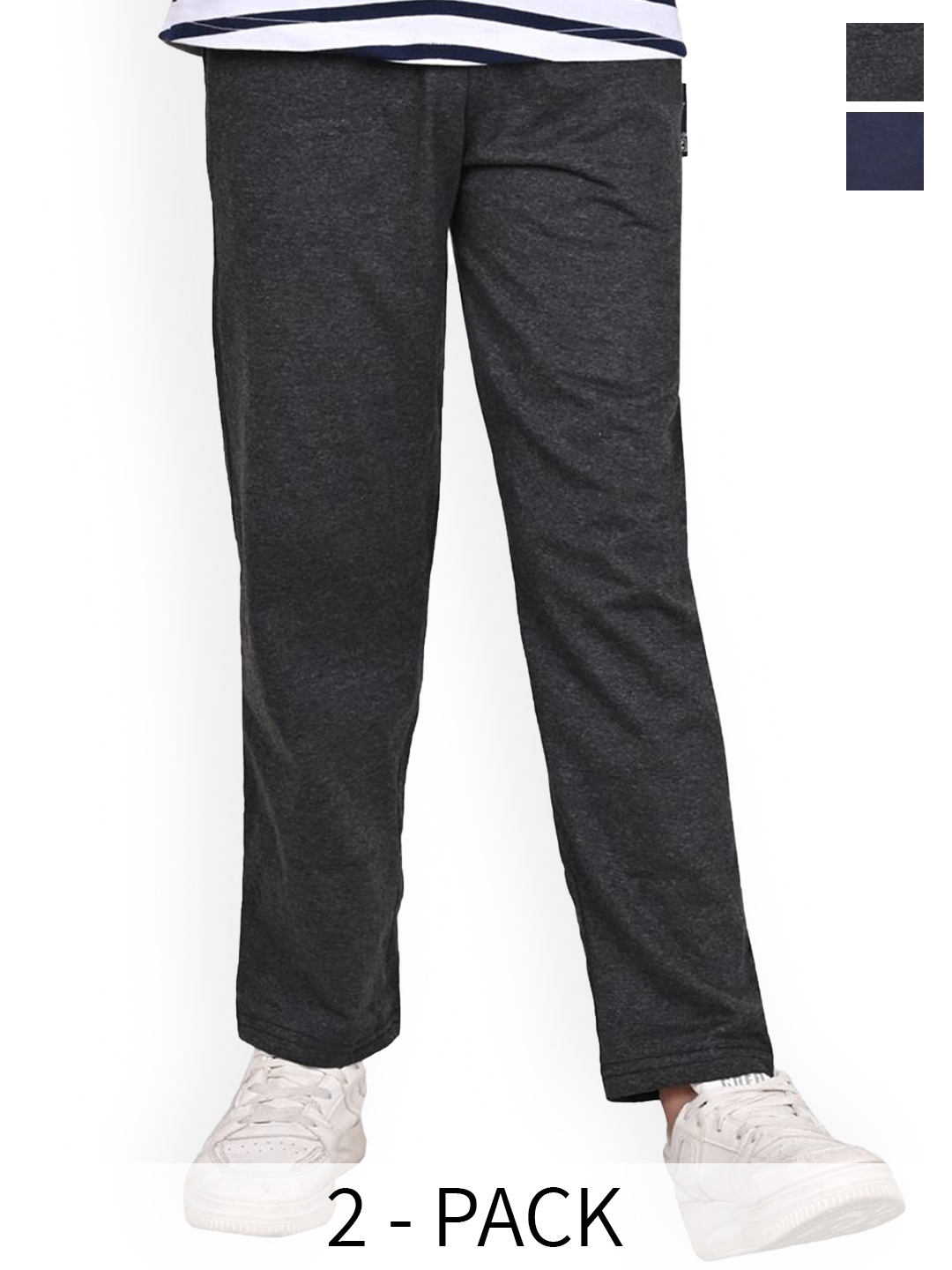

BAESD Pack Of 2 Cotton Track Pants, Blue