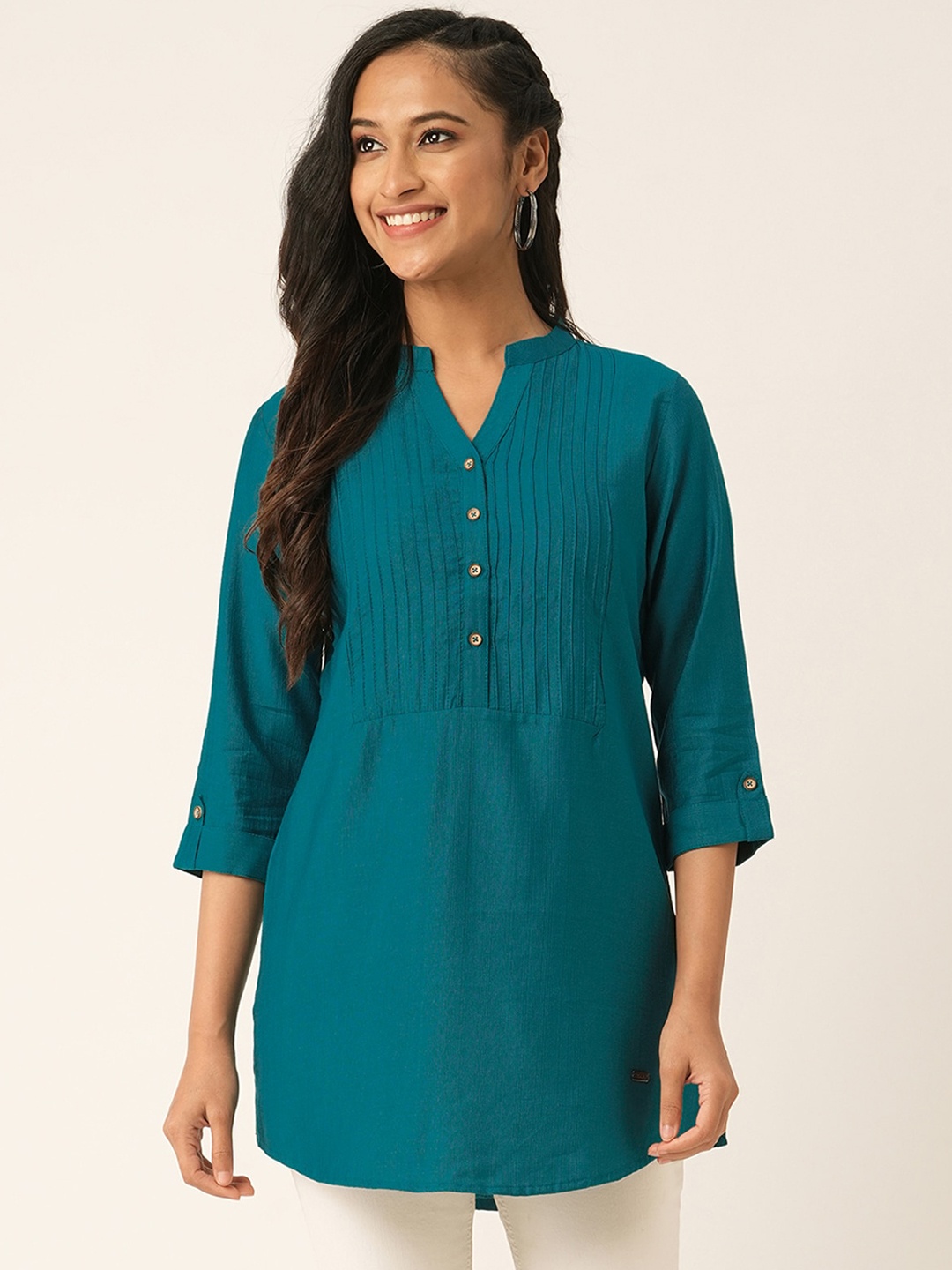 

ODETTE Women Kurta, Teal