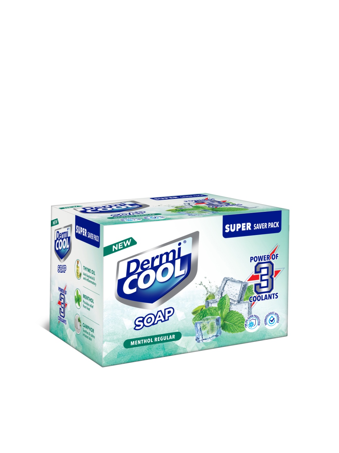 

DermiCOOL Set of 3 Soap - 125g each, Blue