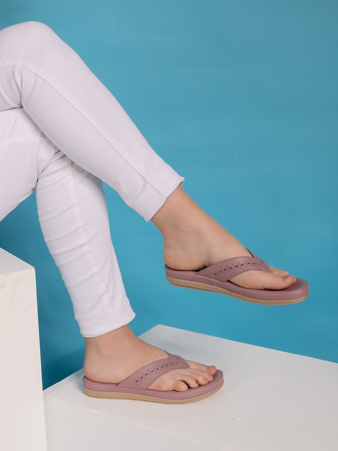 

Shezone Women Synthetic One Toe Flats, Pink