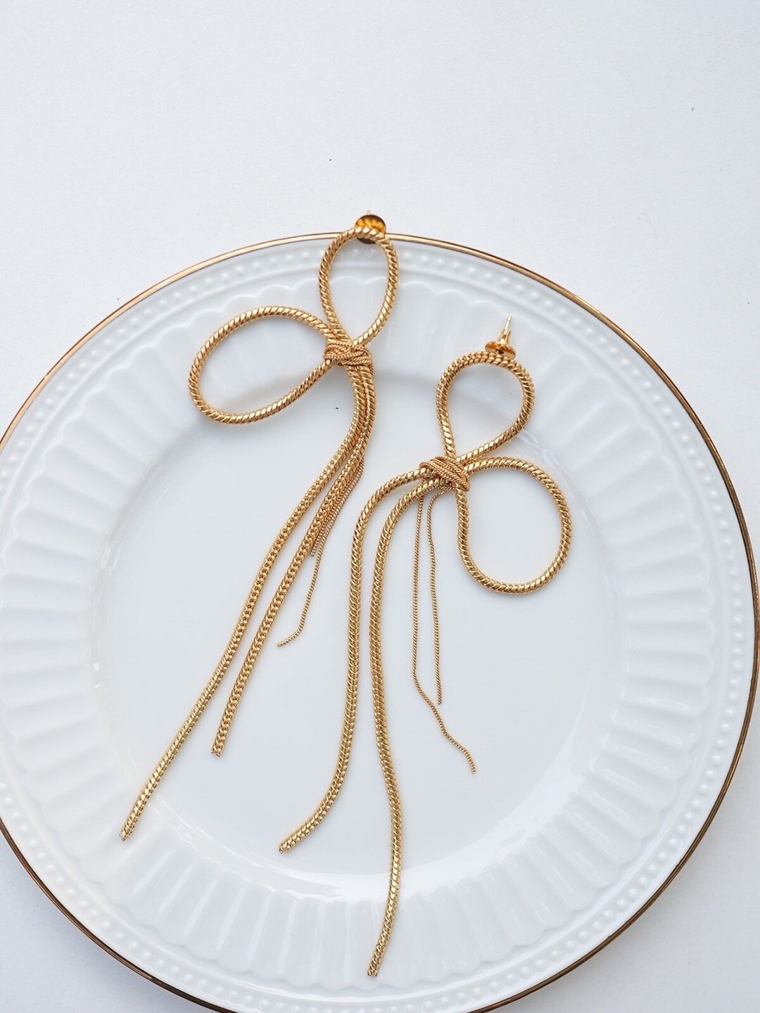 

Eurumme Contemporary Drop Earrings, Gold