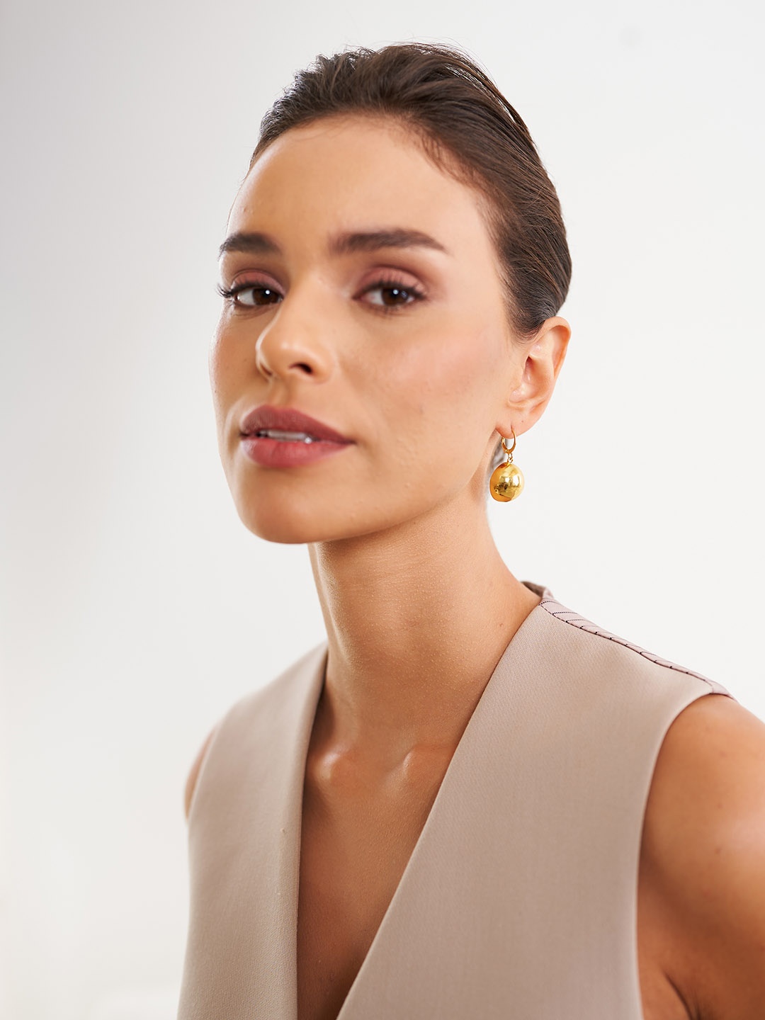 

Eurumme Contemporary Drop Earrings, Gold