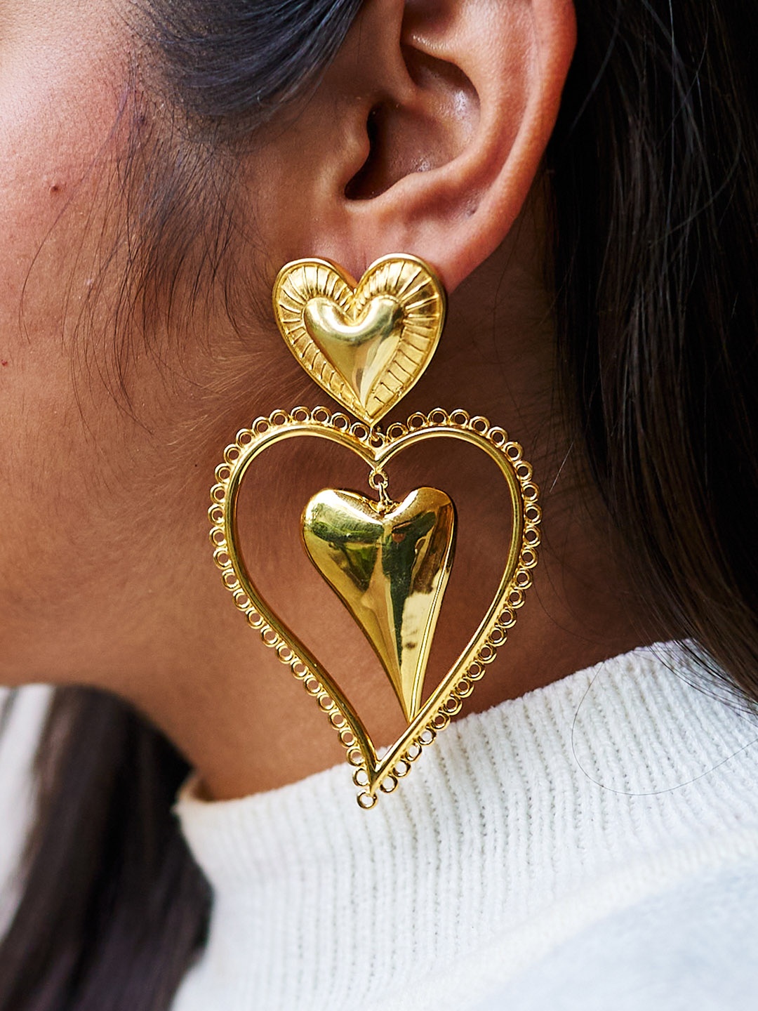 

Eurumme Contemporary Drop Earrings, Gold
