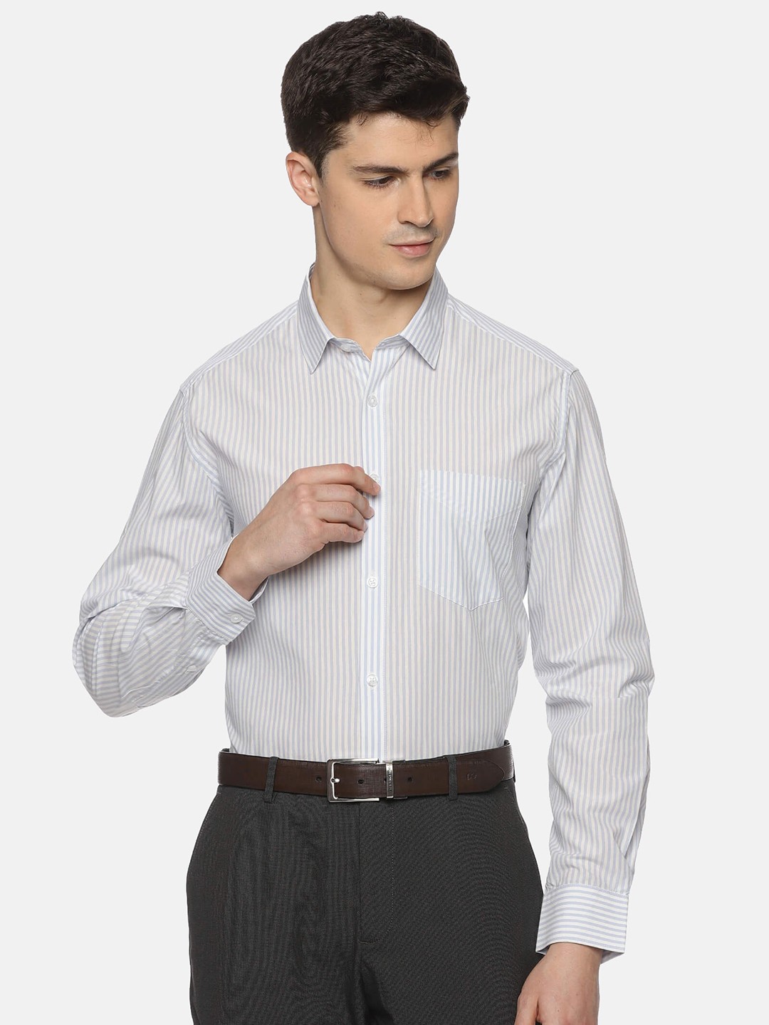 

THE FORMAL CLUB Striped Formal Shirt, Blue