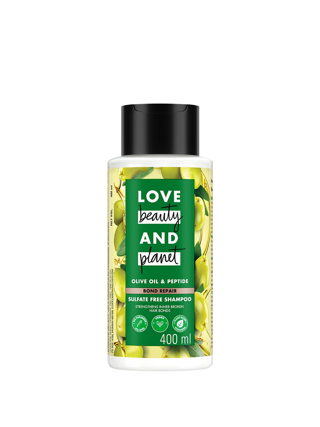 

Love Beauty & Planet Olive Oil & Peptide Bond Repair Sulfate Free Shampoo - 400ml, Green