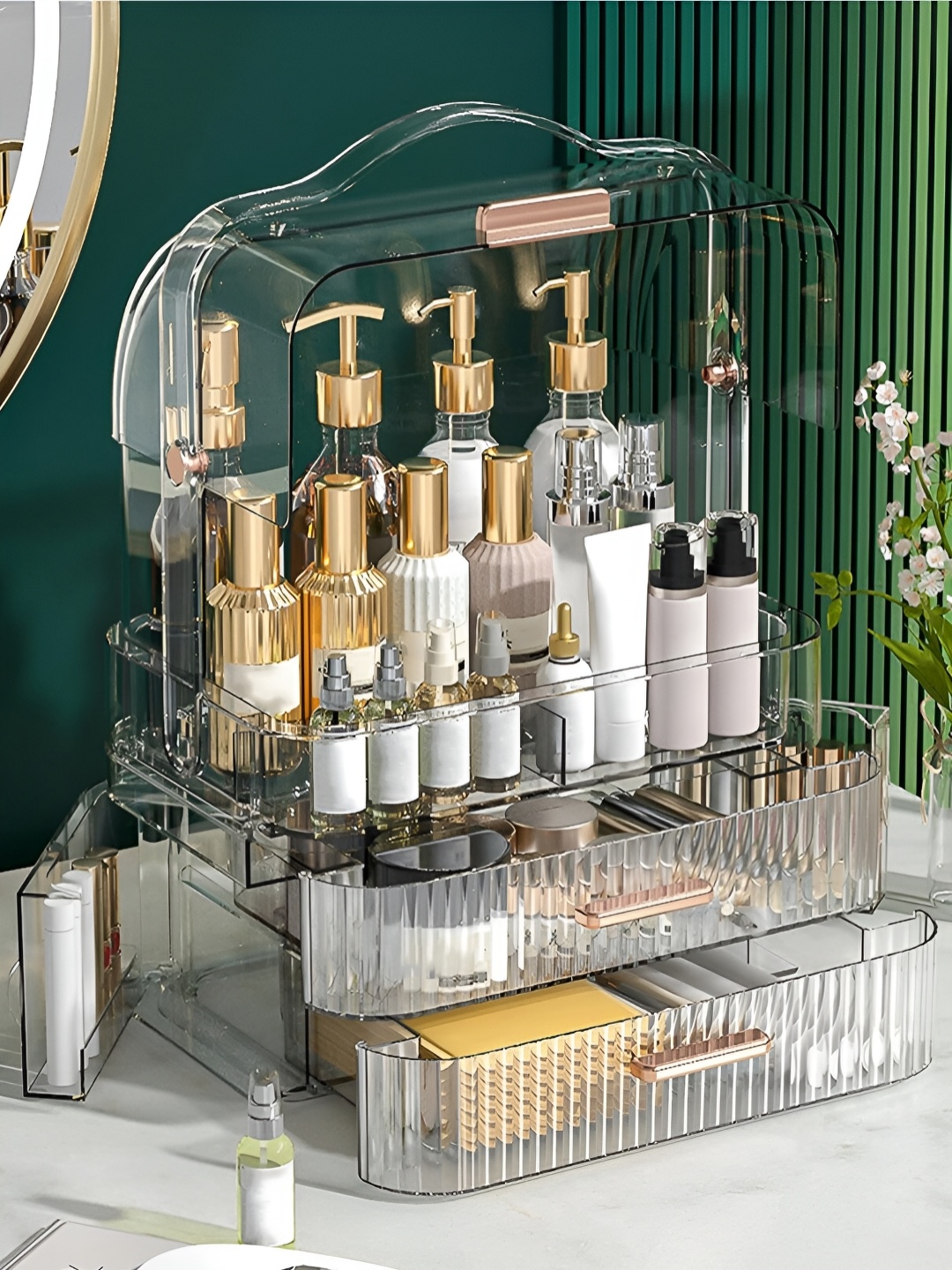 

HOUSE OF QUIRK Transparent Regular Makeup Organiser Organisers