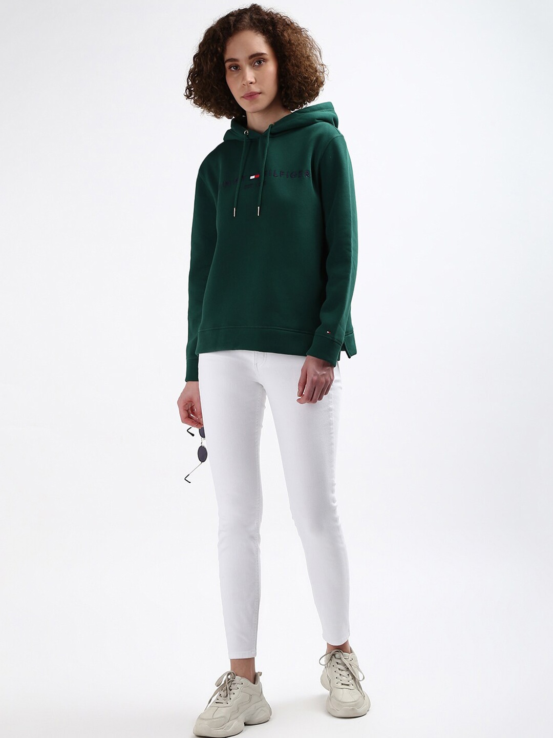 

Tommy Hilfiger Self Design Hooded Pullover Sweatshirt, Green