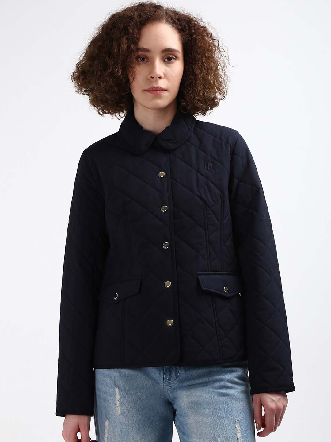 

Tommy Hilfiger Women Longline Parka with Embroidered Jacket, Navy blue