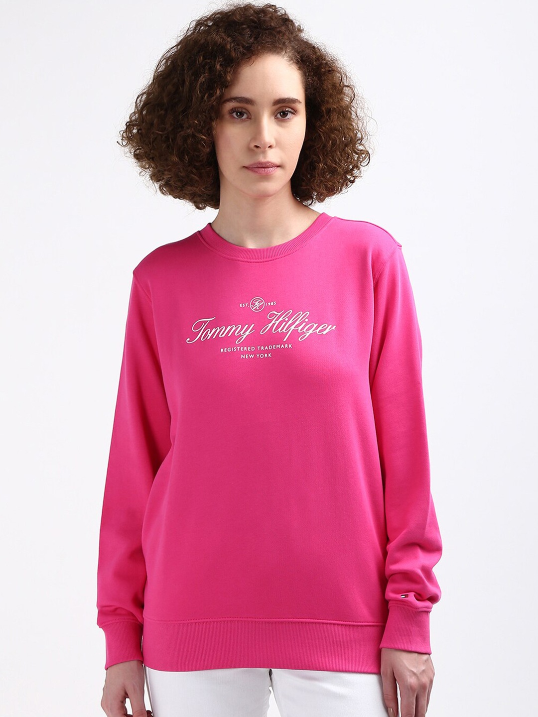 

Tommy Hilfiger Women Cotton Long Sleeves Sweatshirt, Pink