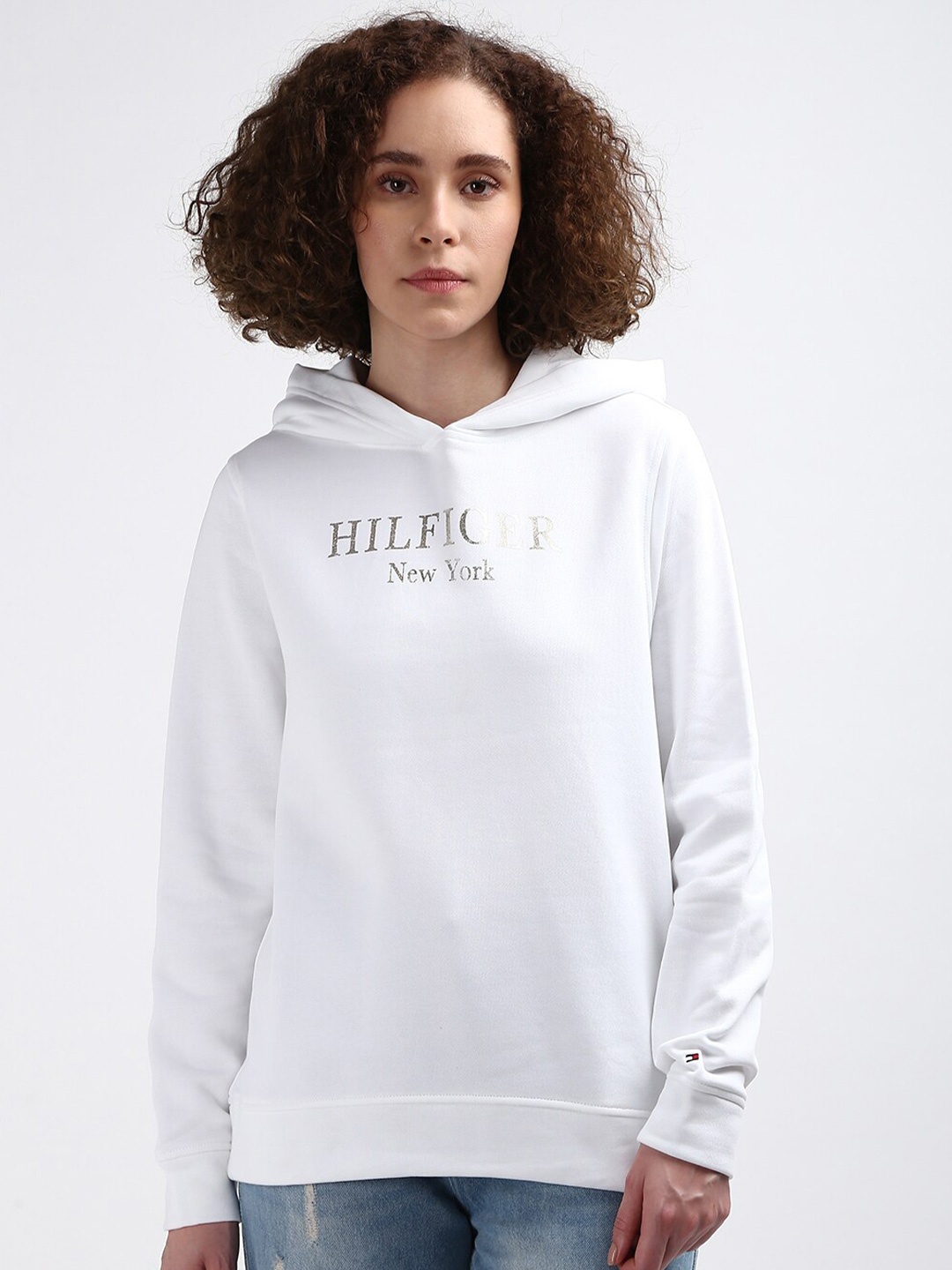 

Tommy Hilfiger Typography Printed Hooded Pullover Sweatshirt, White