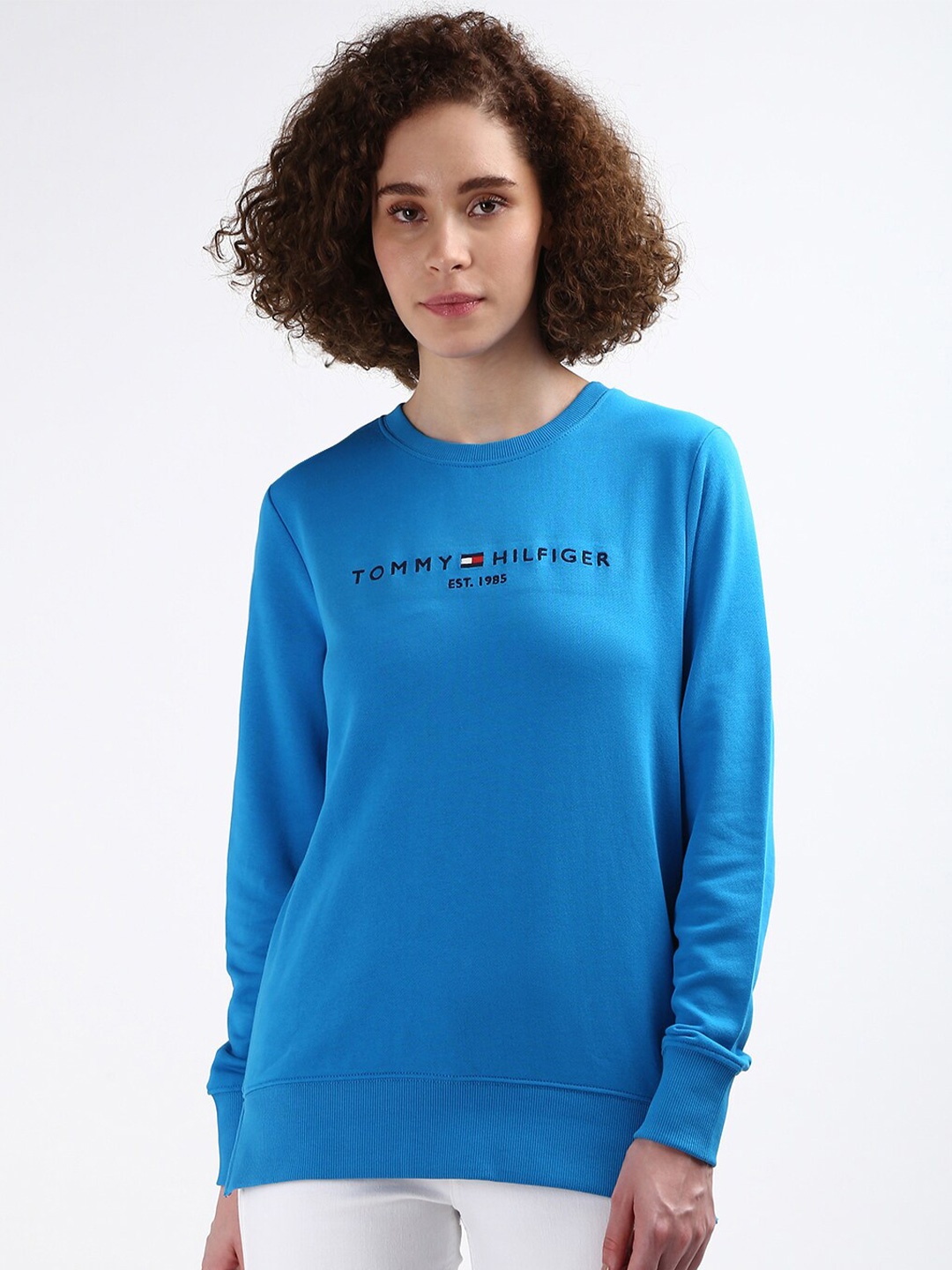 

Tommy Hilfiger Typography Printed Pullover Sweatshirt, Blue