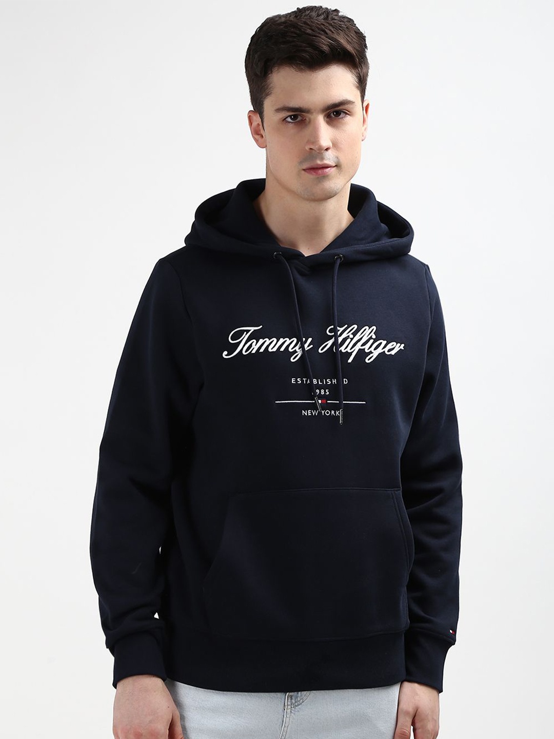 

Tommy Hilfiger Typography Hooded Pullover Sweatshirt, Navy blue