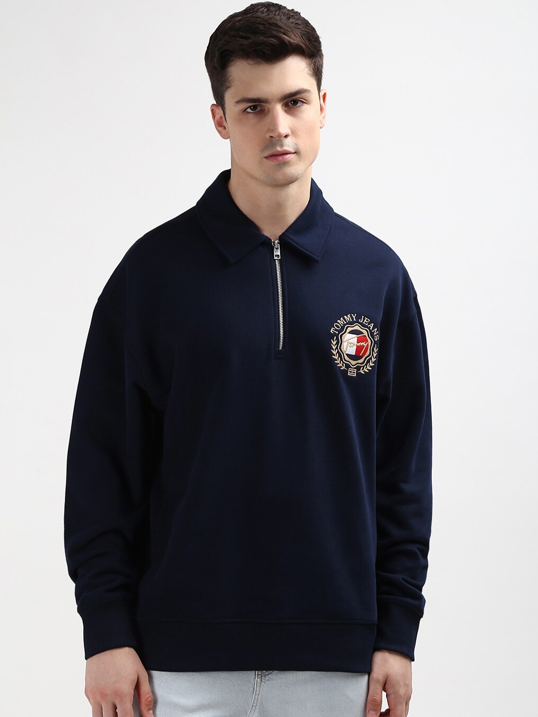 

Tommy Hilfiger Men Cotton Sweatshirt, Navy blue