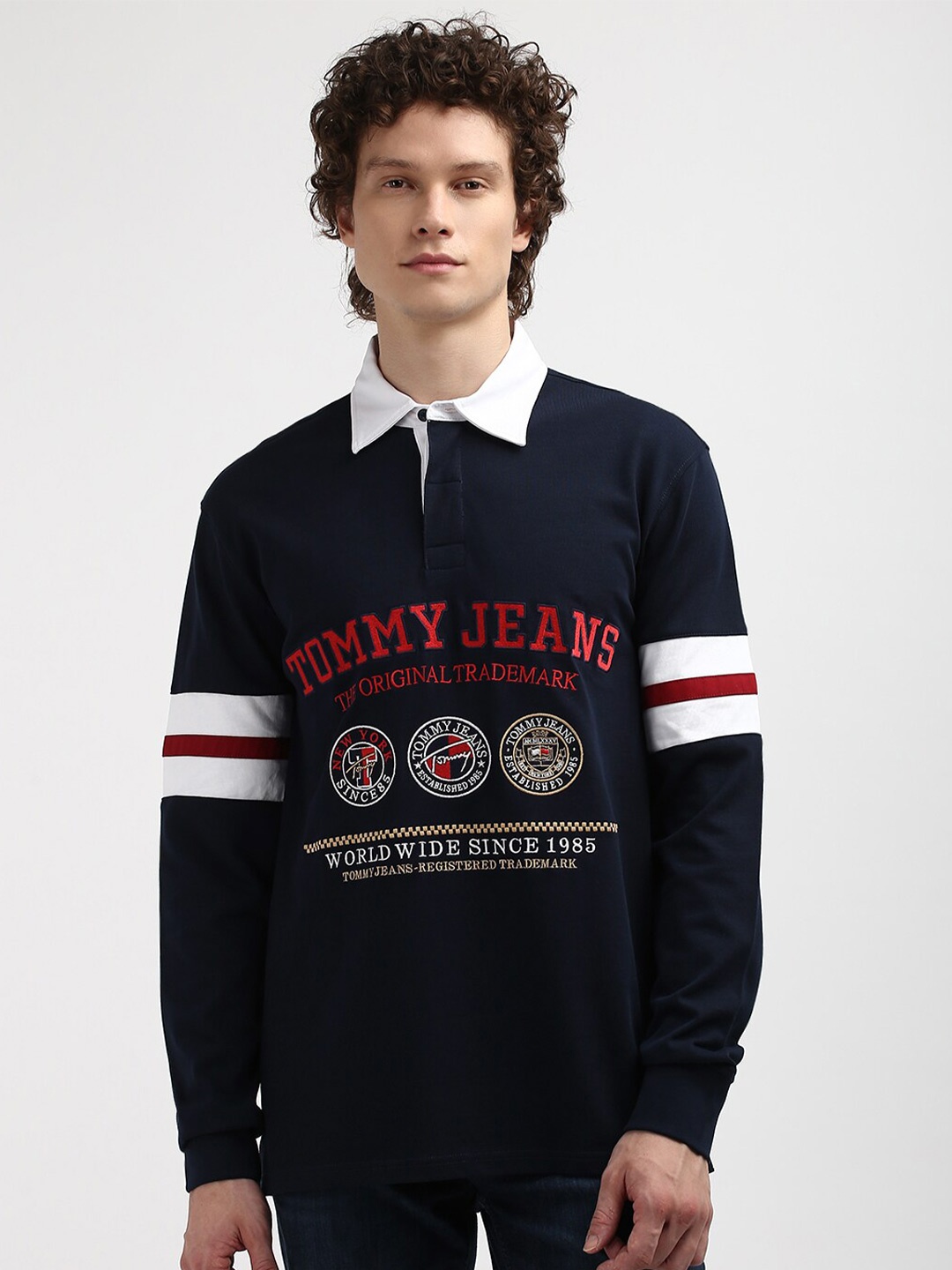 

Tommy Hilfiger Men Polo Collar Cotton T-shirt, Navy blue