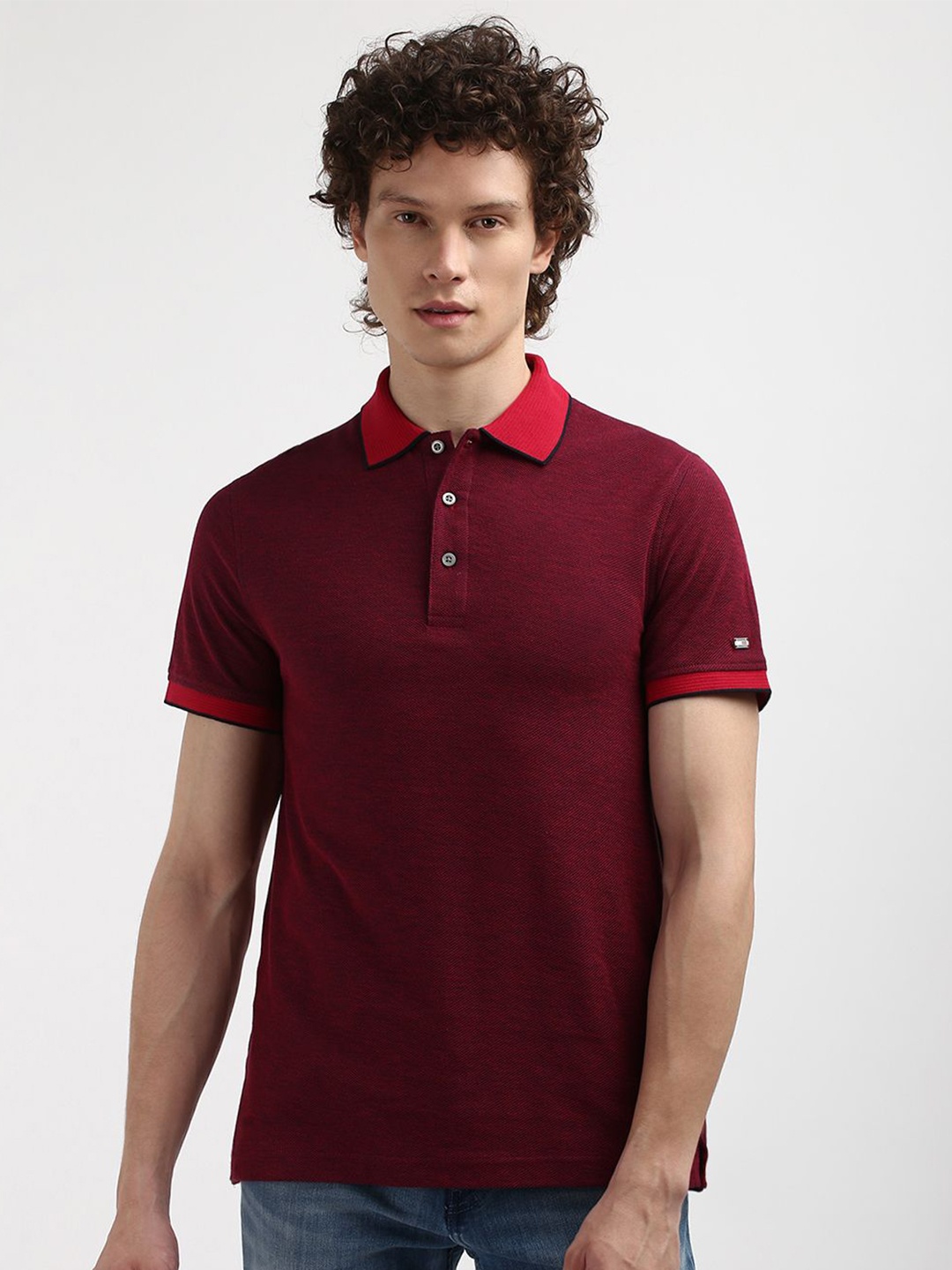 

Tommy Hilfiger Polo Collar Short Sleeves Slim Fit T-shirt, Maroon