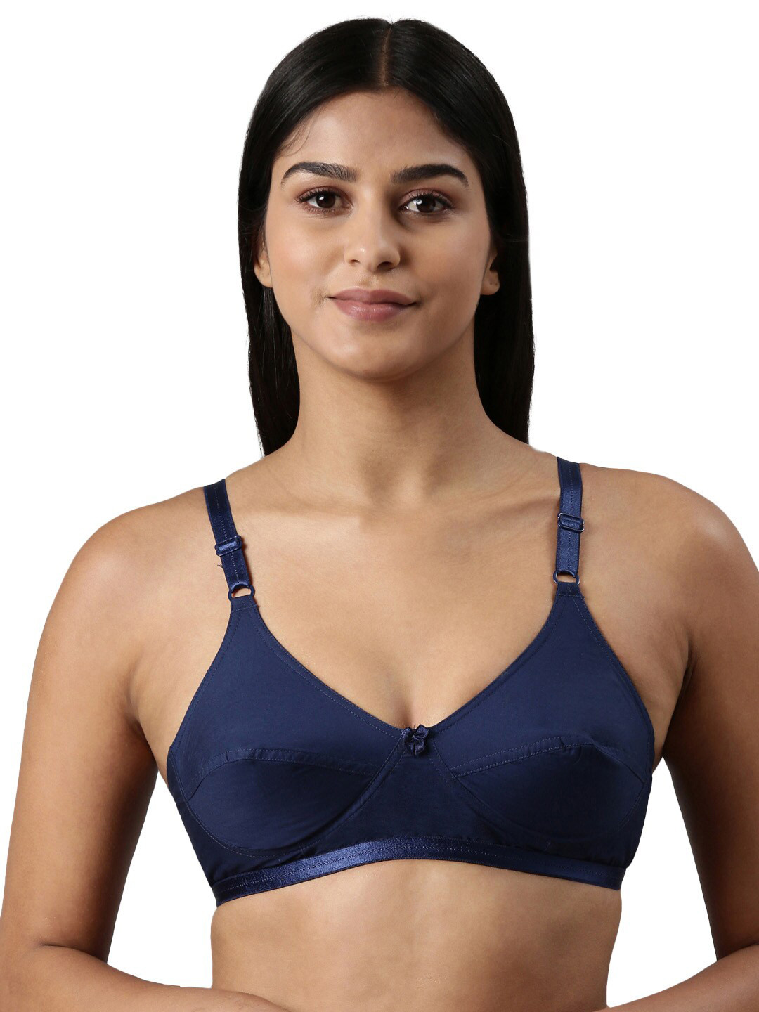 

BLOSSOM Solid Full Coverage Bra, Blue