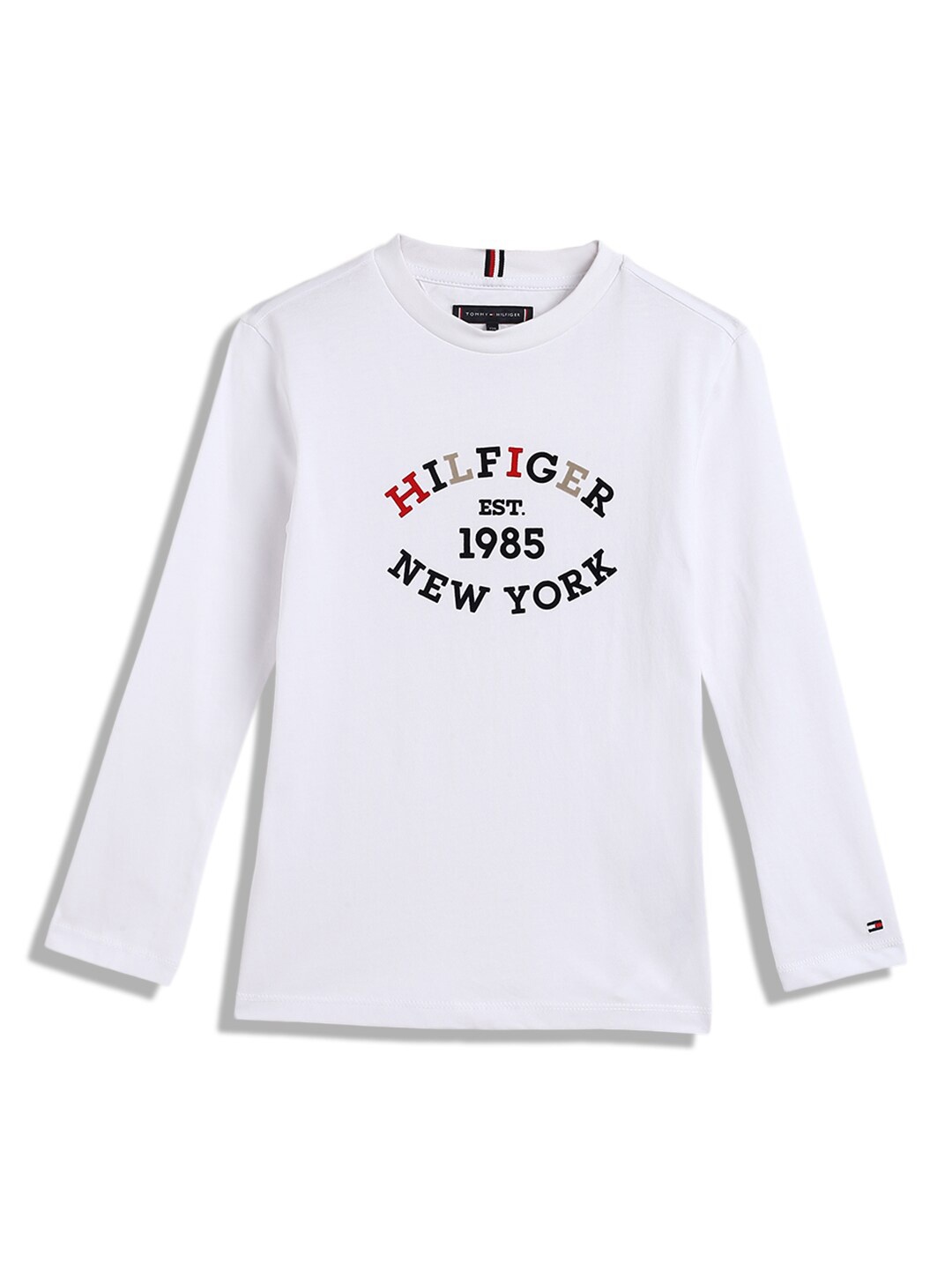 

Tommy Hilfiger Boys Printed Round Neck T-shirt, White