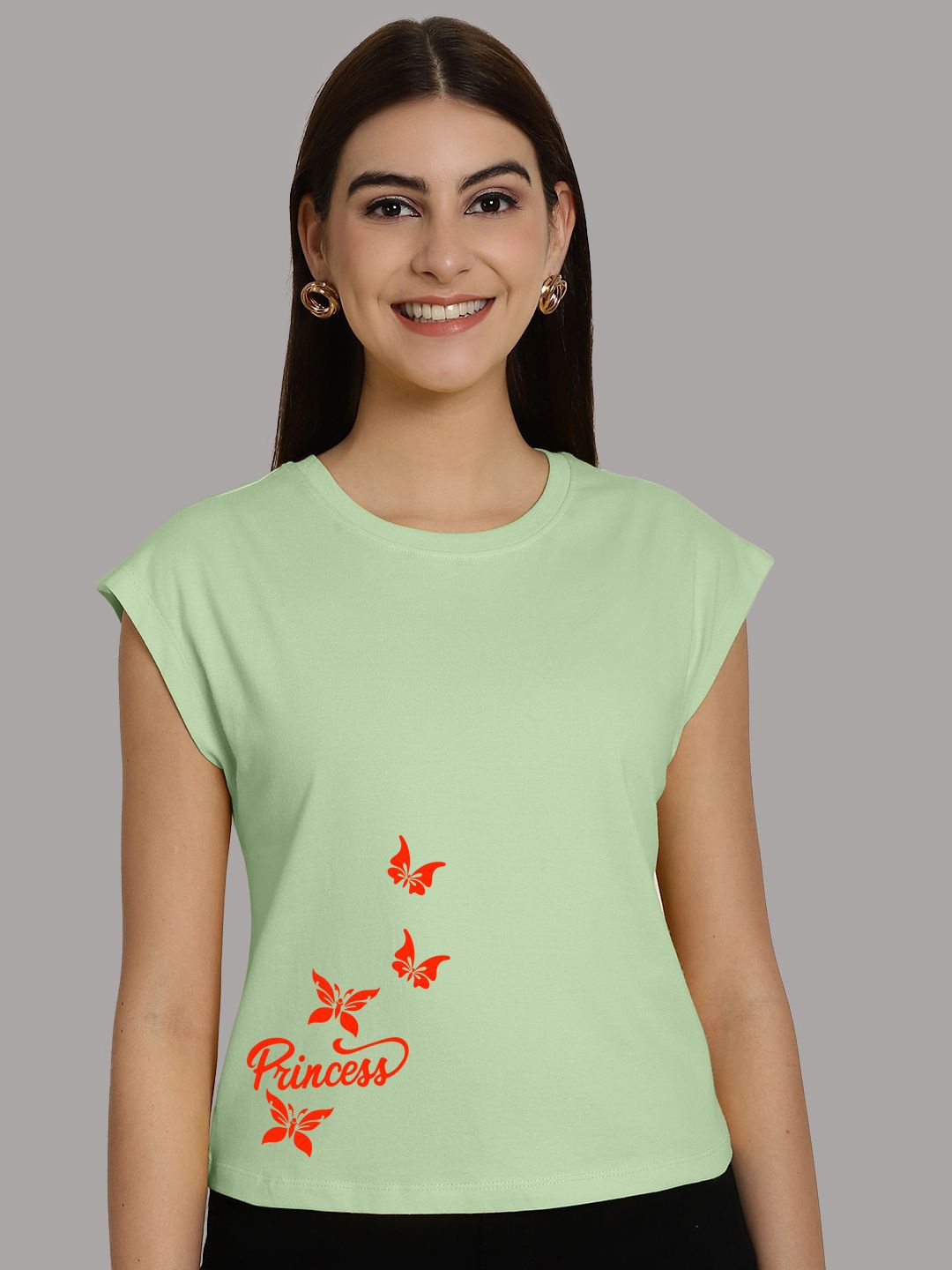 

Friskers Graphic Printed Extended Sleeves Pure Cotton Regular T-shirt, Sea green