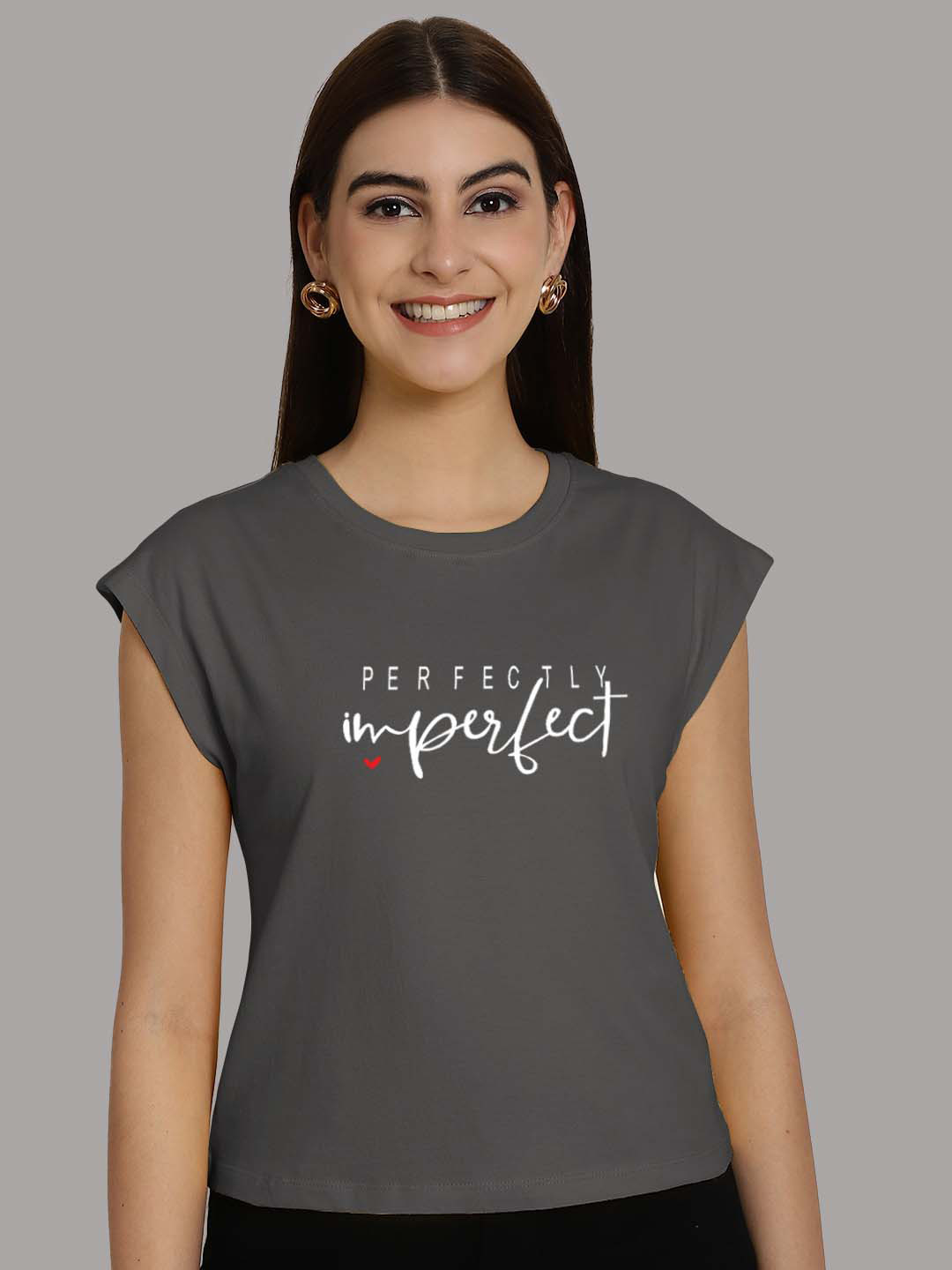 

Friskers Typography Printed Extended Sleeves Pure Cotton T-shirt, Grey