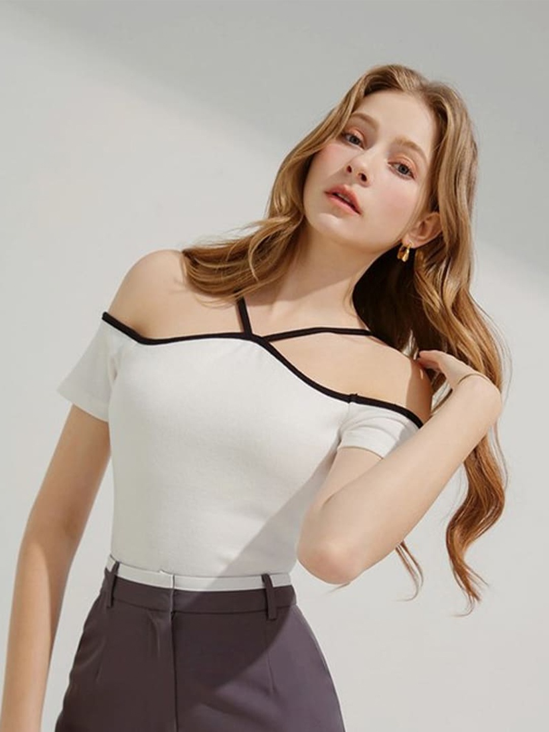 

TANDUL Off-Shoulder Bardot Top, White