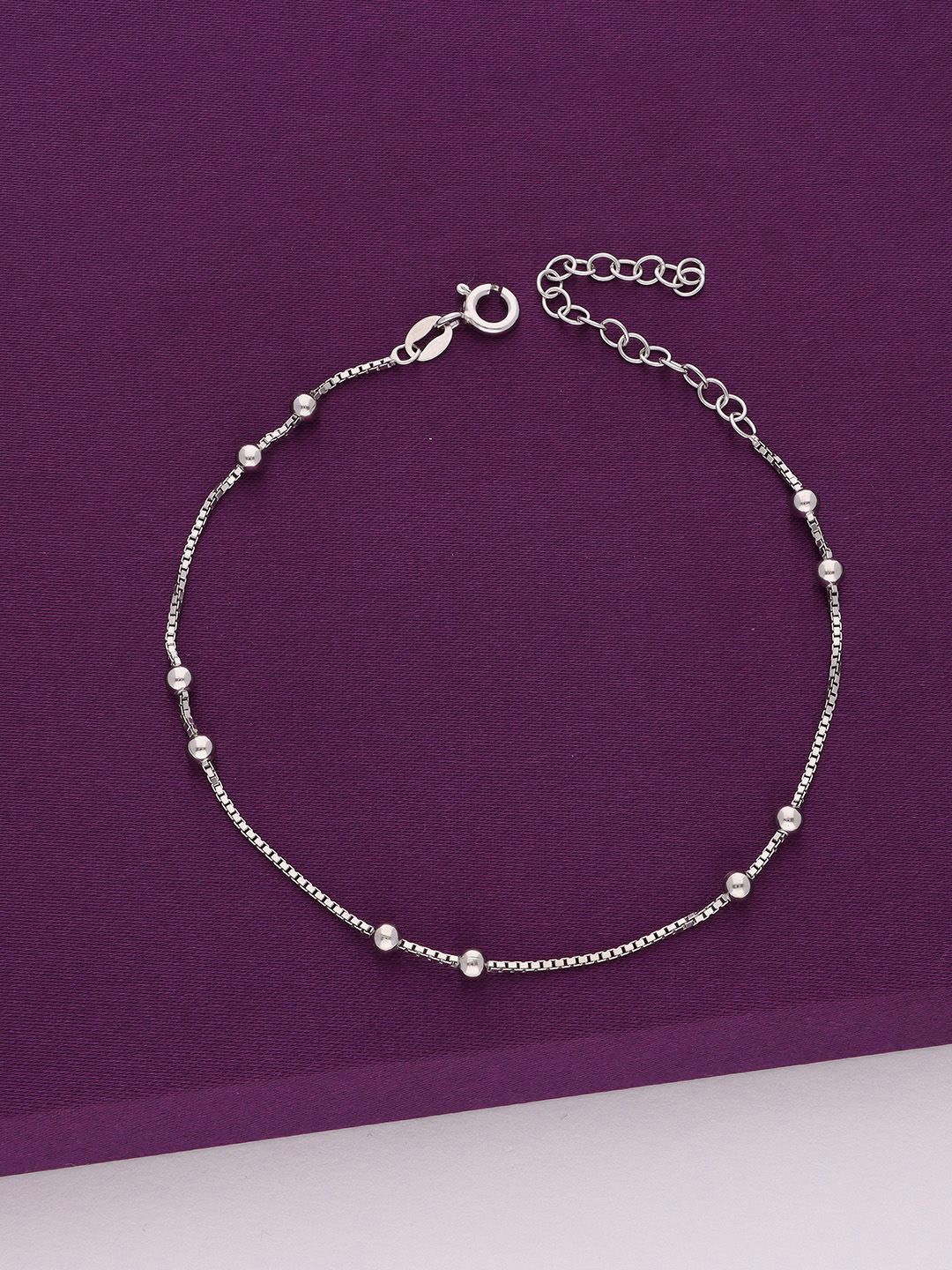

KAI JEWEL Rhodium-Plated Anklet, Silver