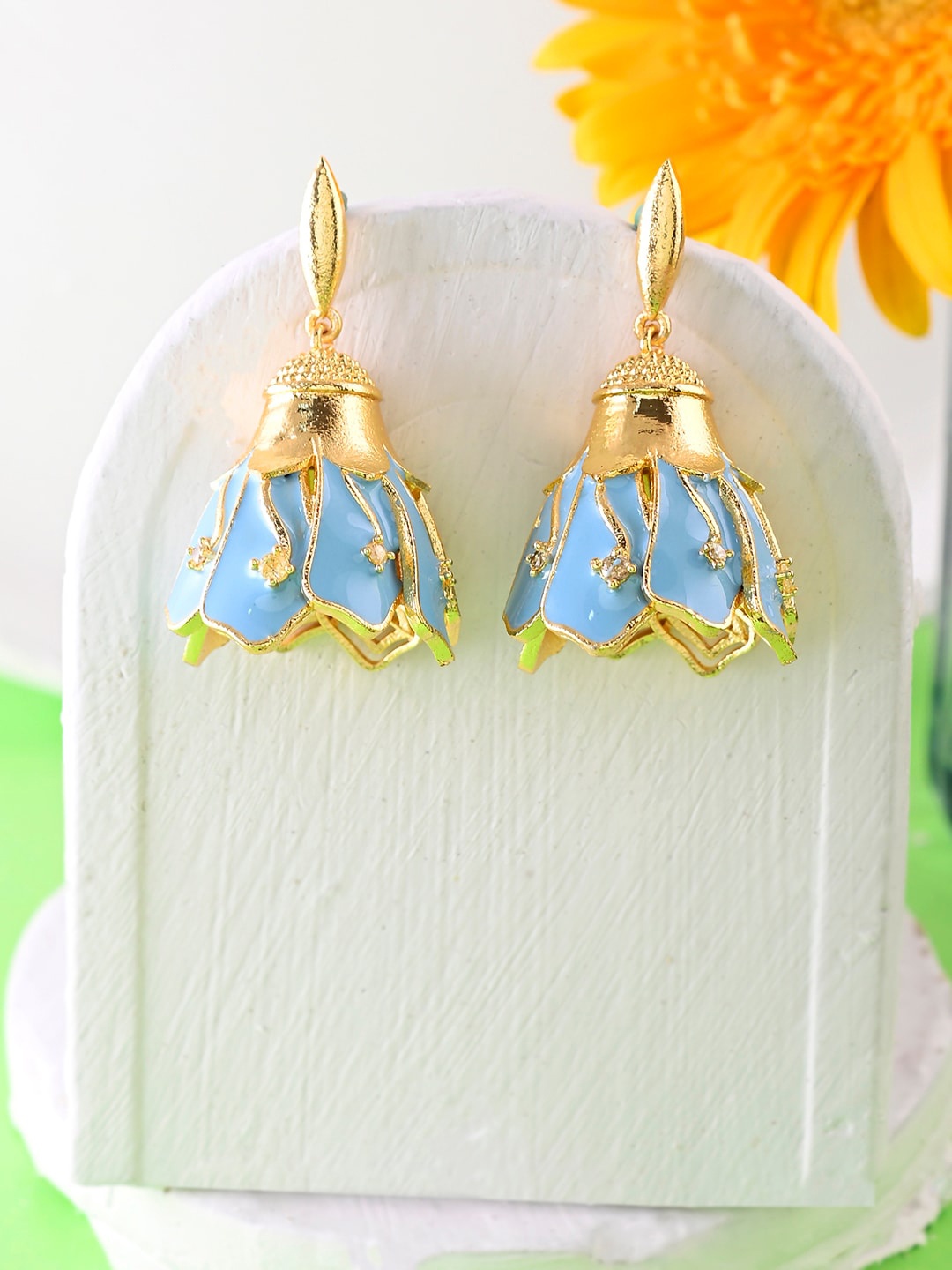 

Voylla Floral Drop Earrings, White