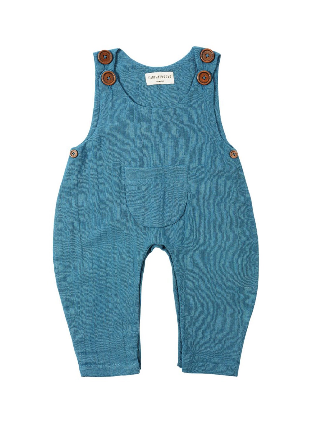 

BAESD Kids Printed Cotton Dungarees, Teal