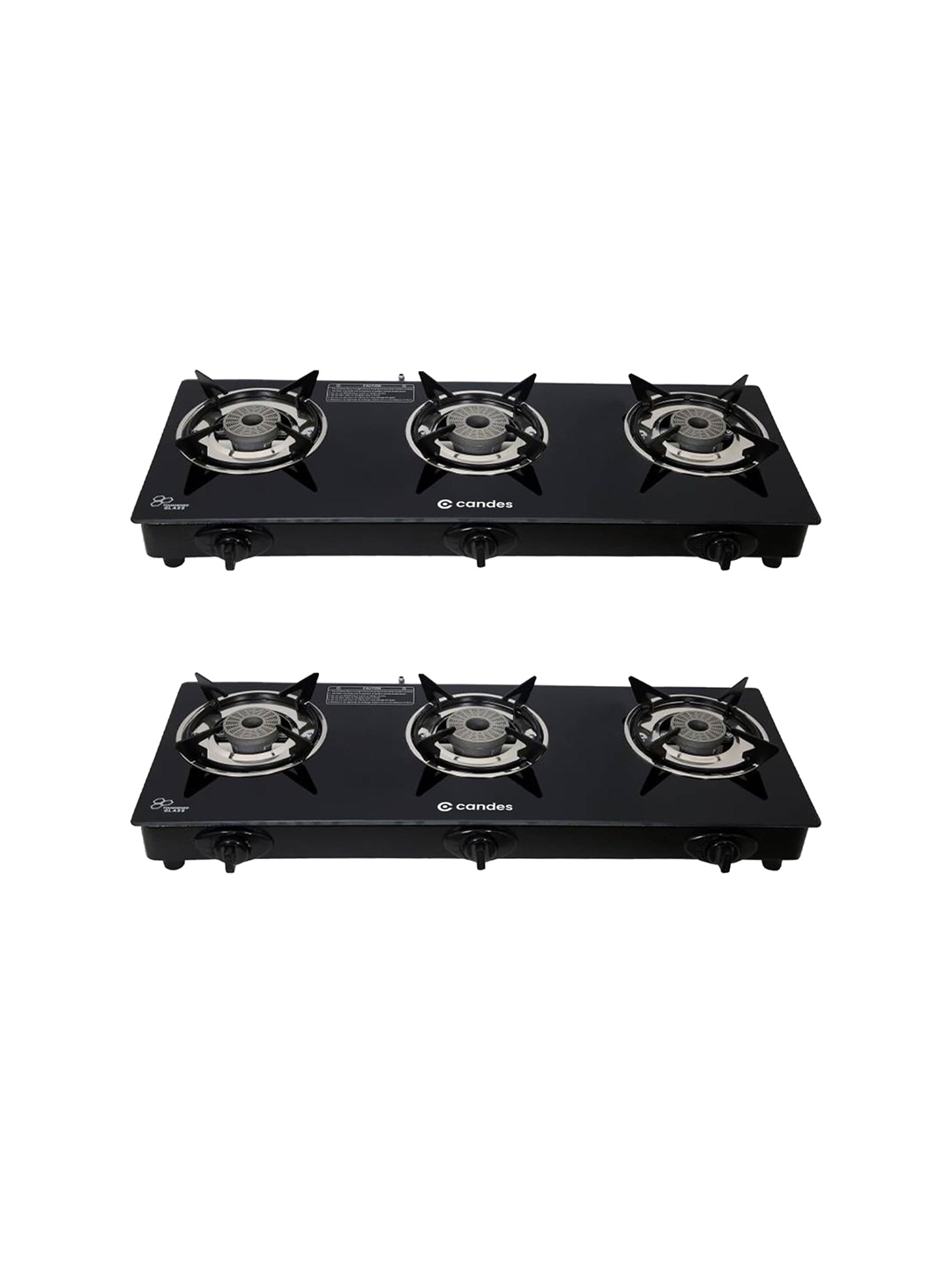 

Candes Black 2 Pieces 3 Die Cast Alloy Tornado Burner Gas Stoves