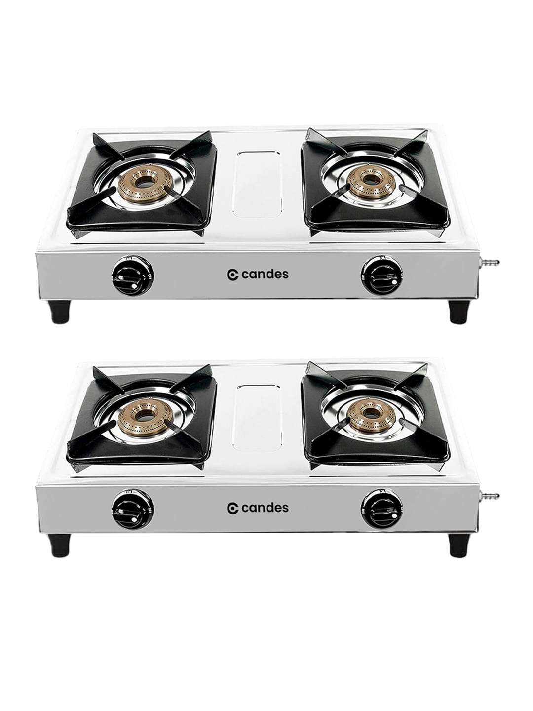

Candes Silver Toned 2 Pieces 2-Burner Gas Stoves