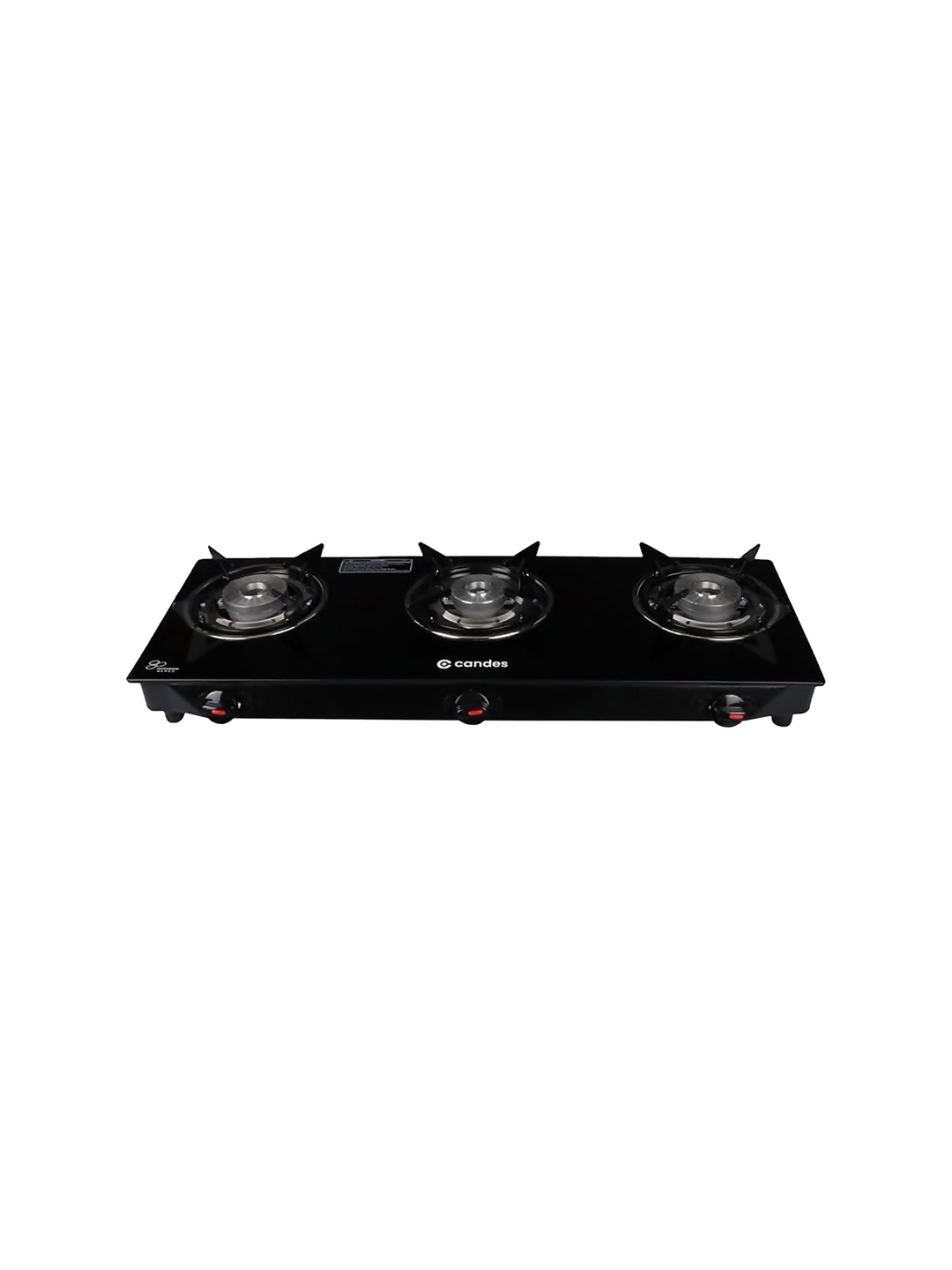 

Candes Black 3-Burner Glass Gas Stove