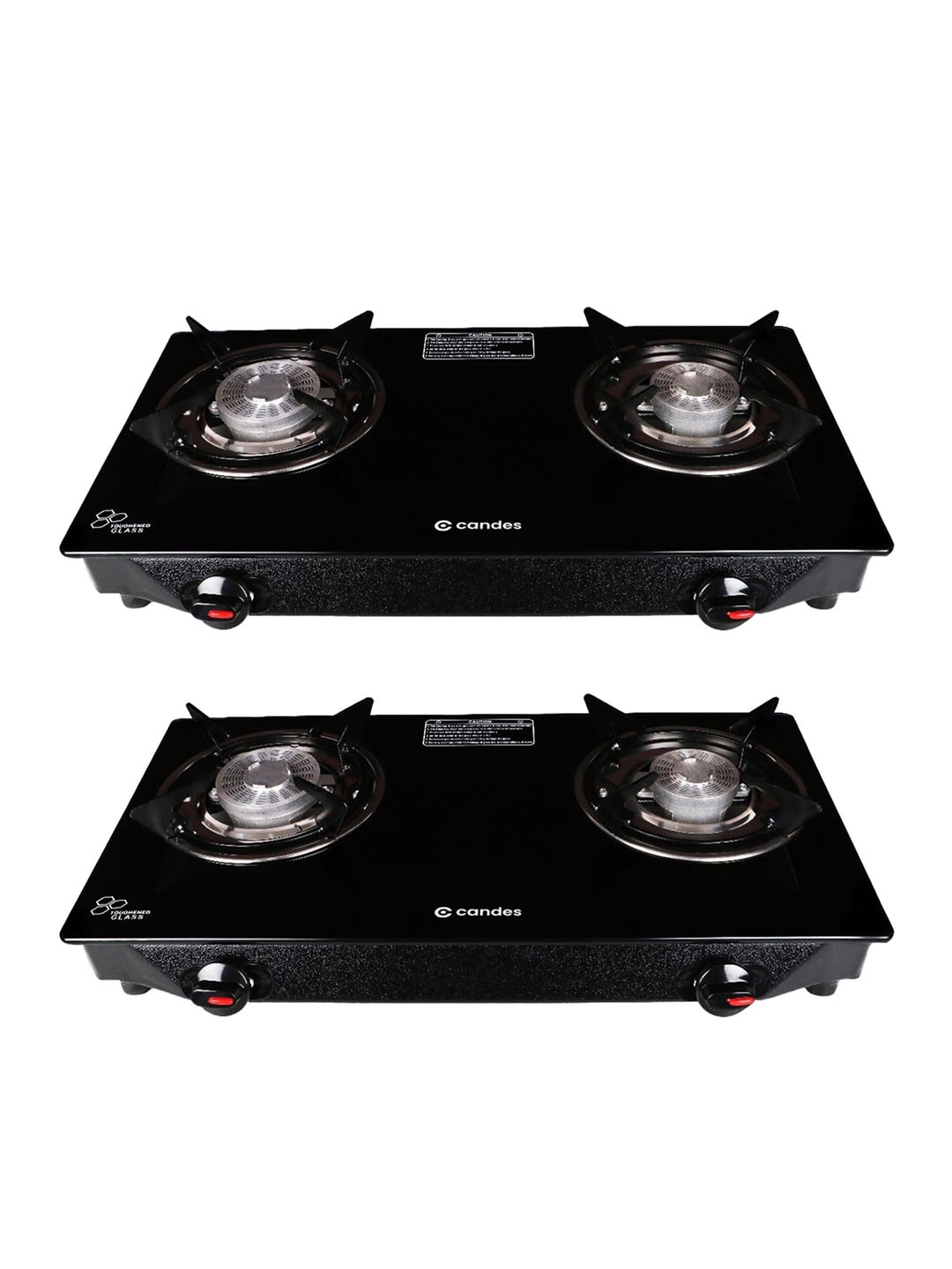 

Candes Black 2 Pieces Glass 2-Burner Gas Stoves