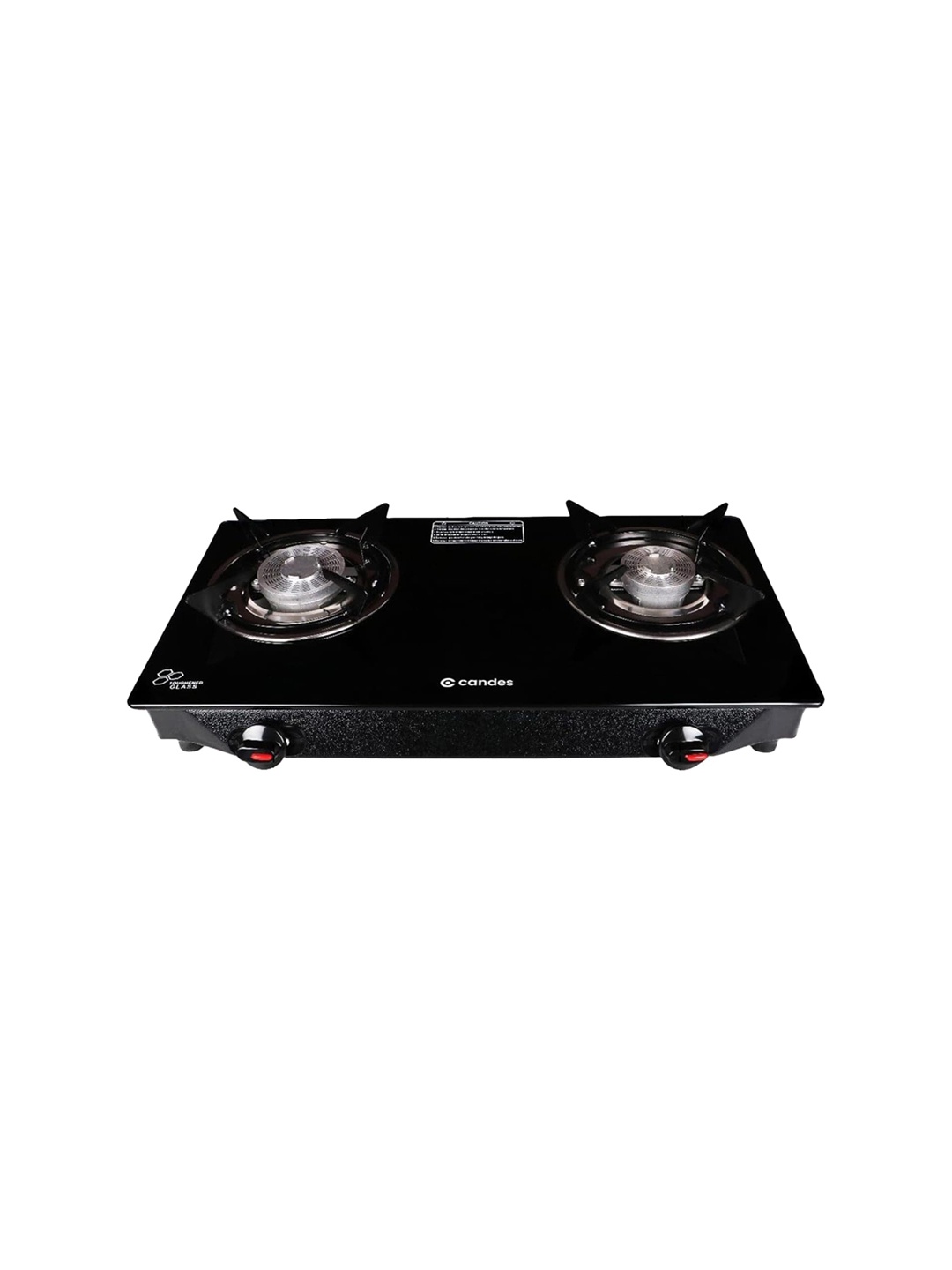 

Candes Black 2 Burner Gas Stove With Die Cast Alloy Burners
