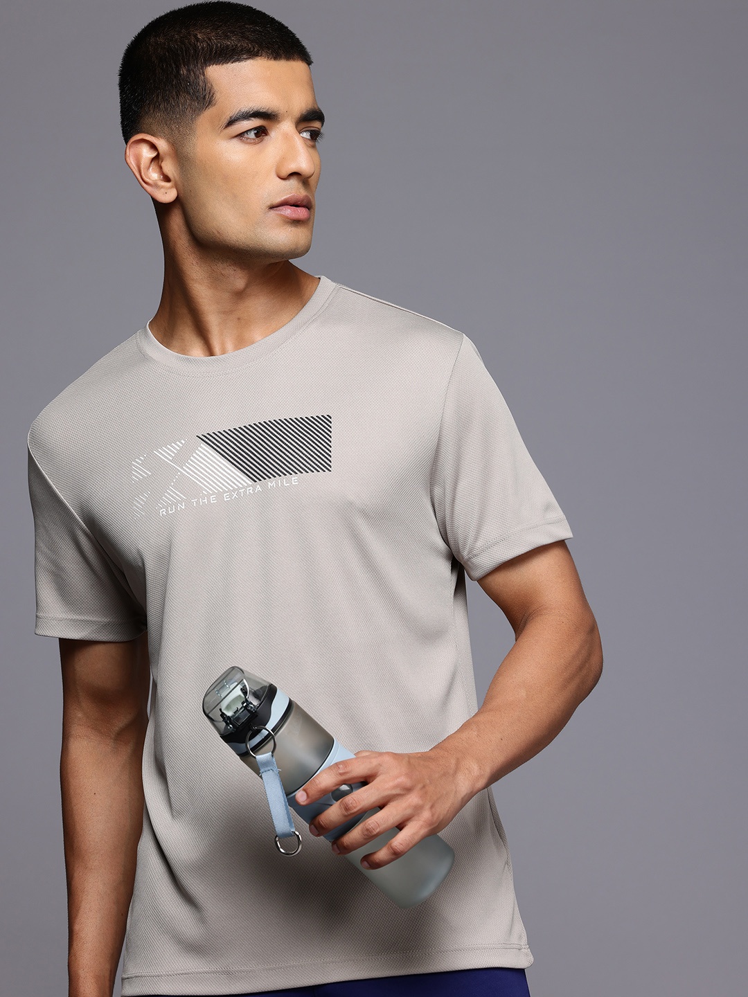 

HRX by Hrithik Roshan Rapid-Dry Running T-shirt, Grey