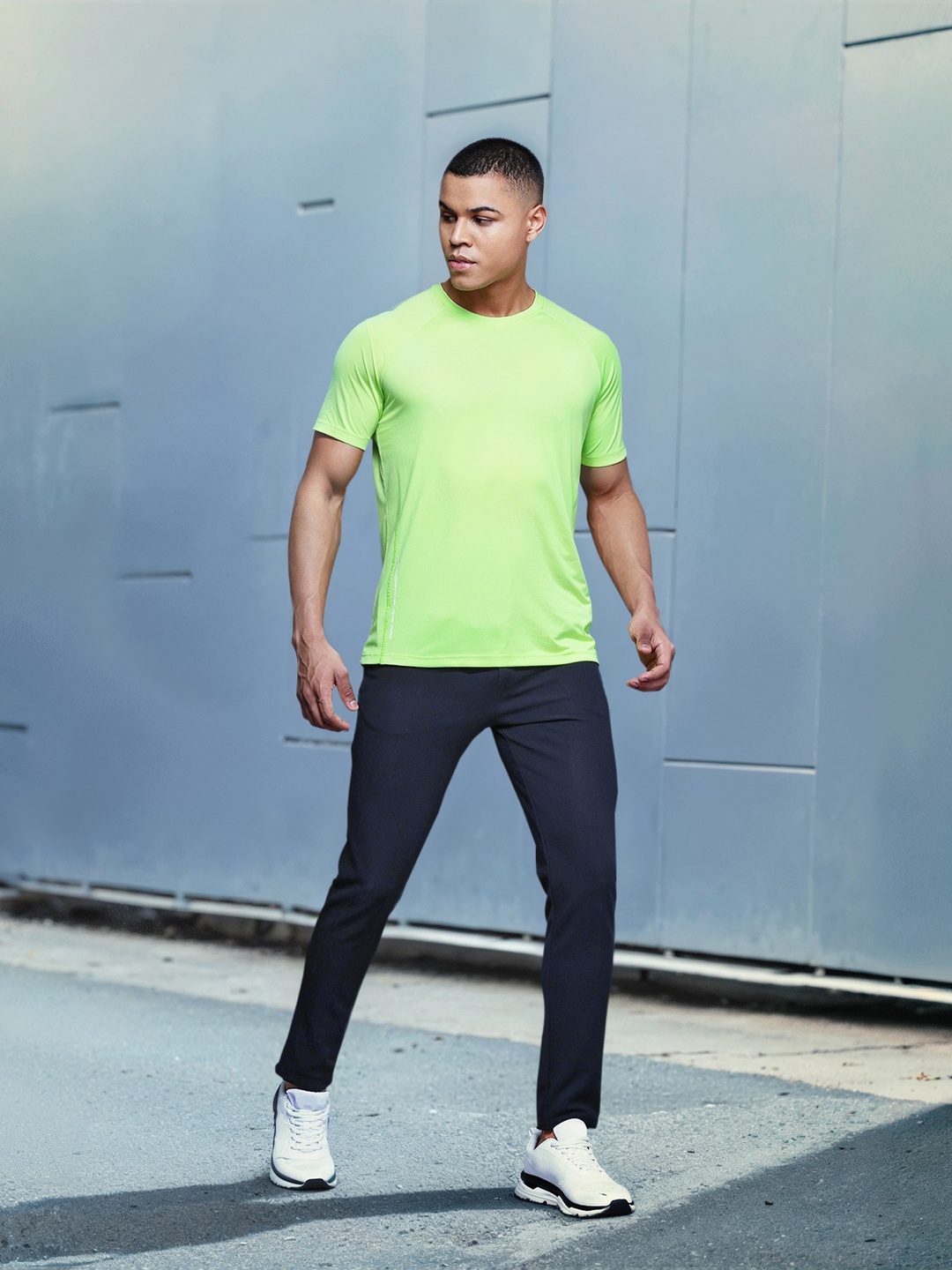 

HRX by Hrithik Roshan Rapid-Dry Running T-shirt, Green