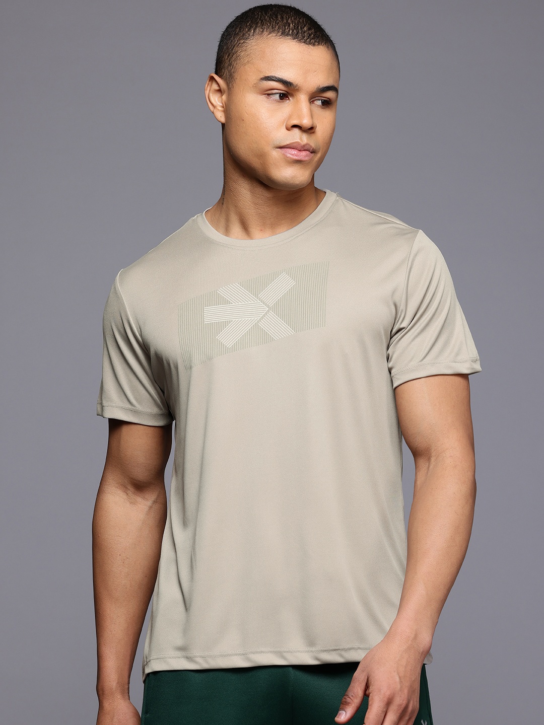 

HRX by Hrithik Roshan Rapid-Dry Running T-shirt, Grey
