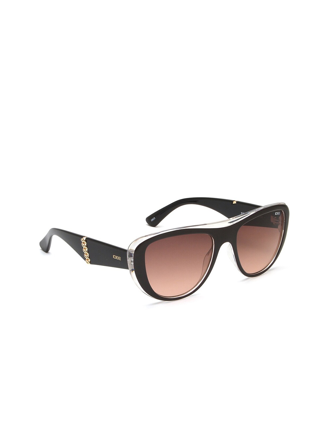 

IDEE Women Oval Sunglasses with UV Protected Lens IDS3059C3SG, Brown