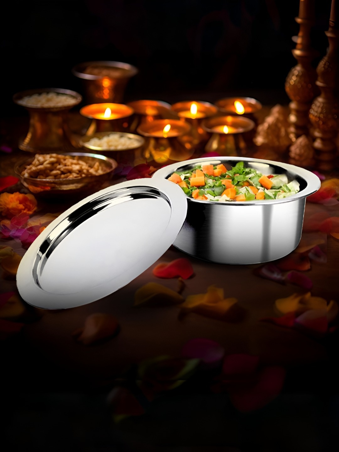

Savya Home Triply Stainless Steel Tope With Lid-3L, Silver