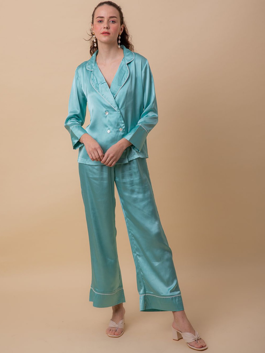 

Ezme Studio Women Night suit, Sea green