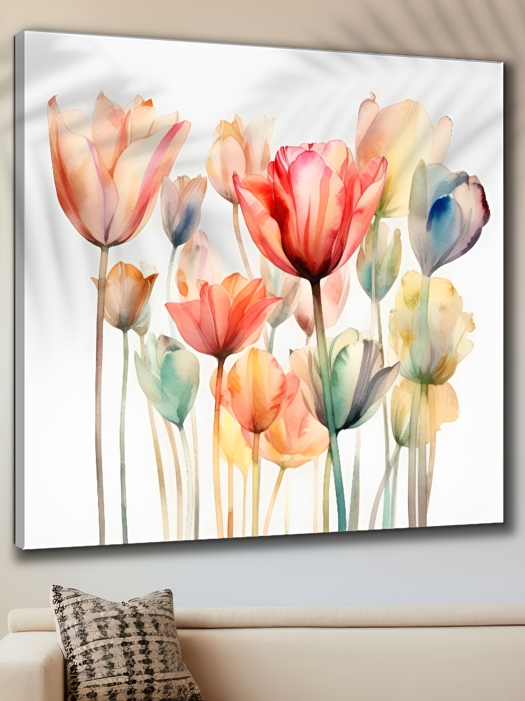 

Aura White & Red Canvas Floral and Botanical Wall Paintings