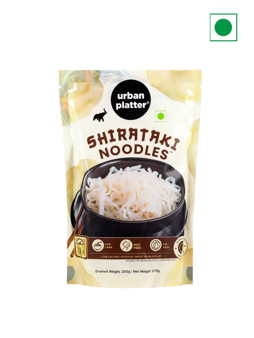 

URBAN PLATTER Shirataki Noodles 270 g, Transparent