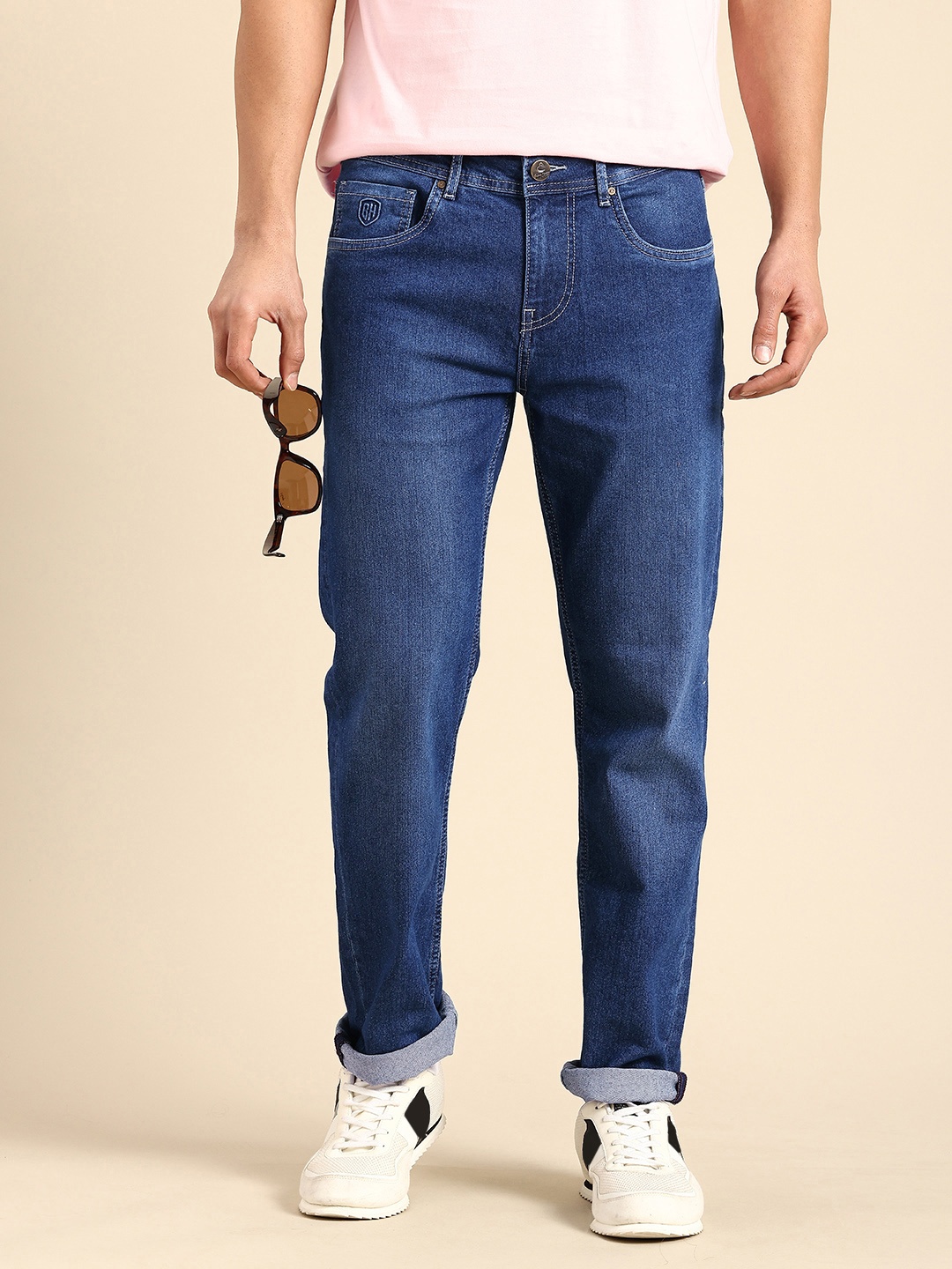 

Being Human Men Straight Fit Light Fade Stretchable Jeans, Blue