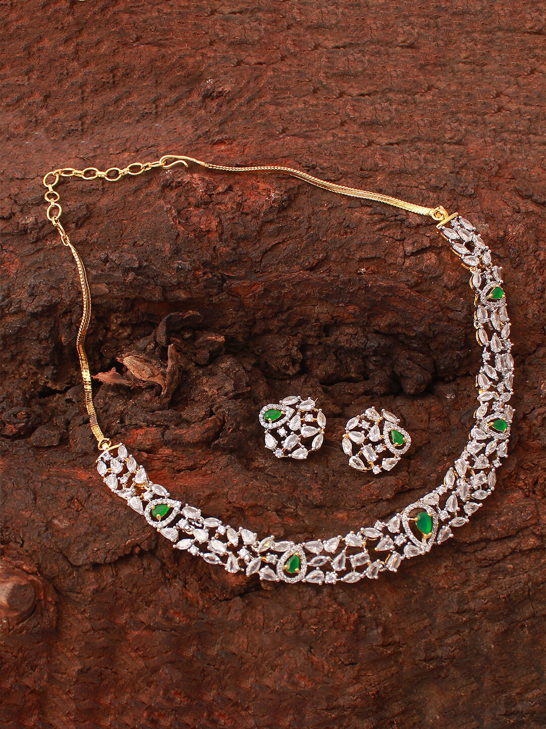 

Mirana Gold-Plated CZ-Studded Jewellery Set