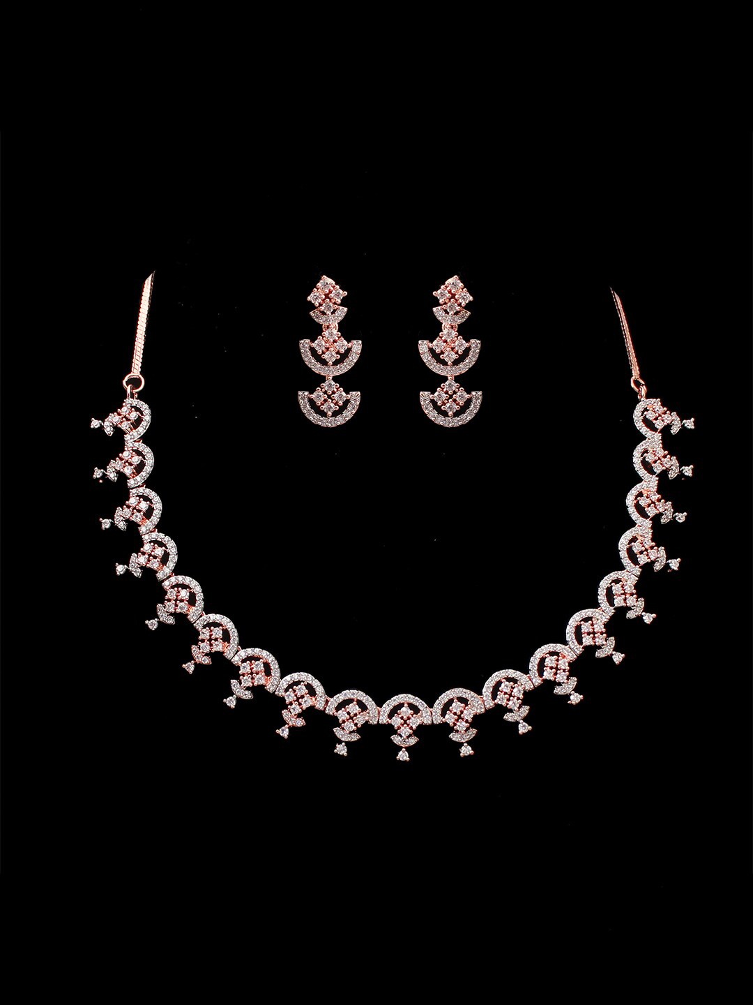 

Mirana Rose Gold-Plated CZ-Studded Jewellery Set