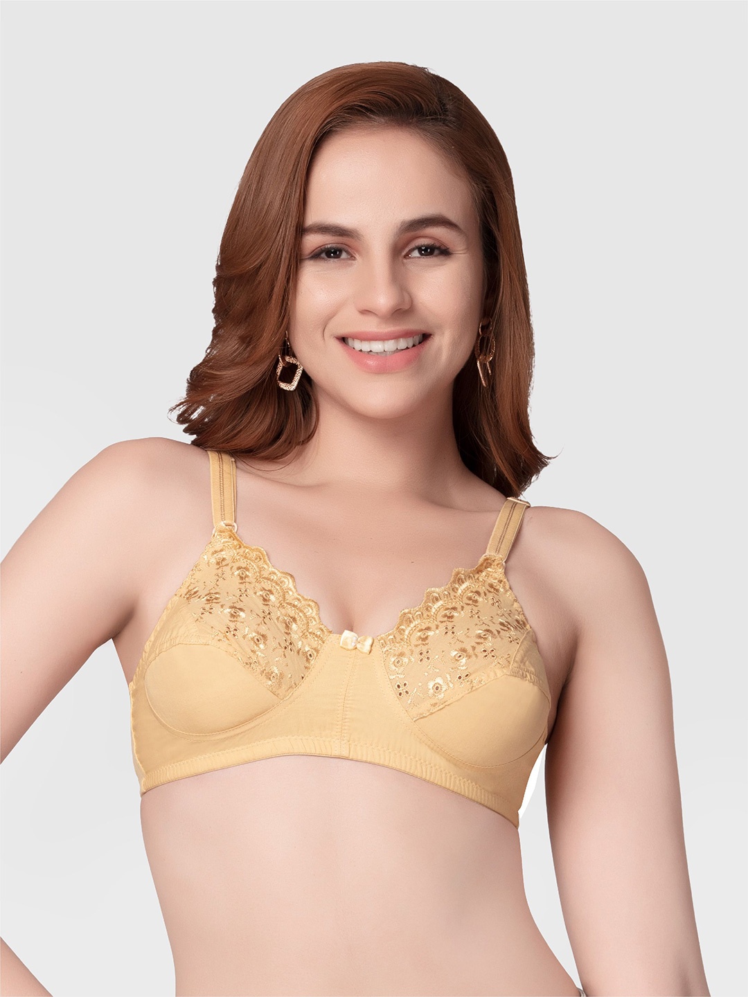 

Daisy Dee Women Solid Self Design Full Coverage Bra, Beige