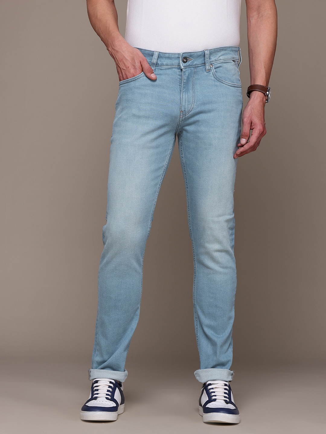 

Nautica Plus Size Slim Fit Light Fade Stretchable Jeans, Blue