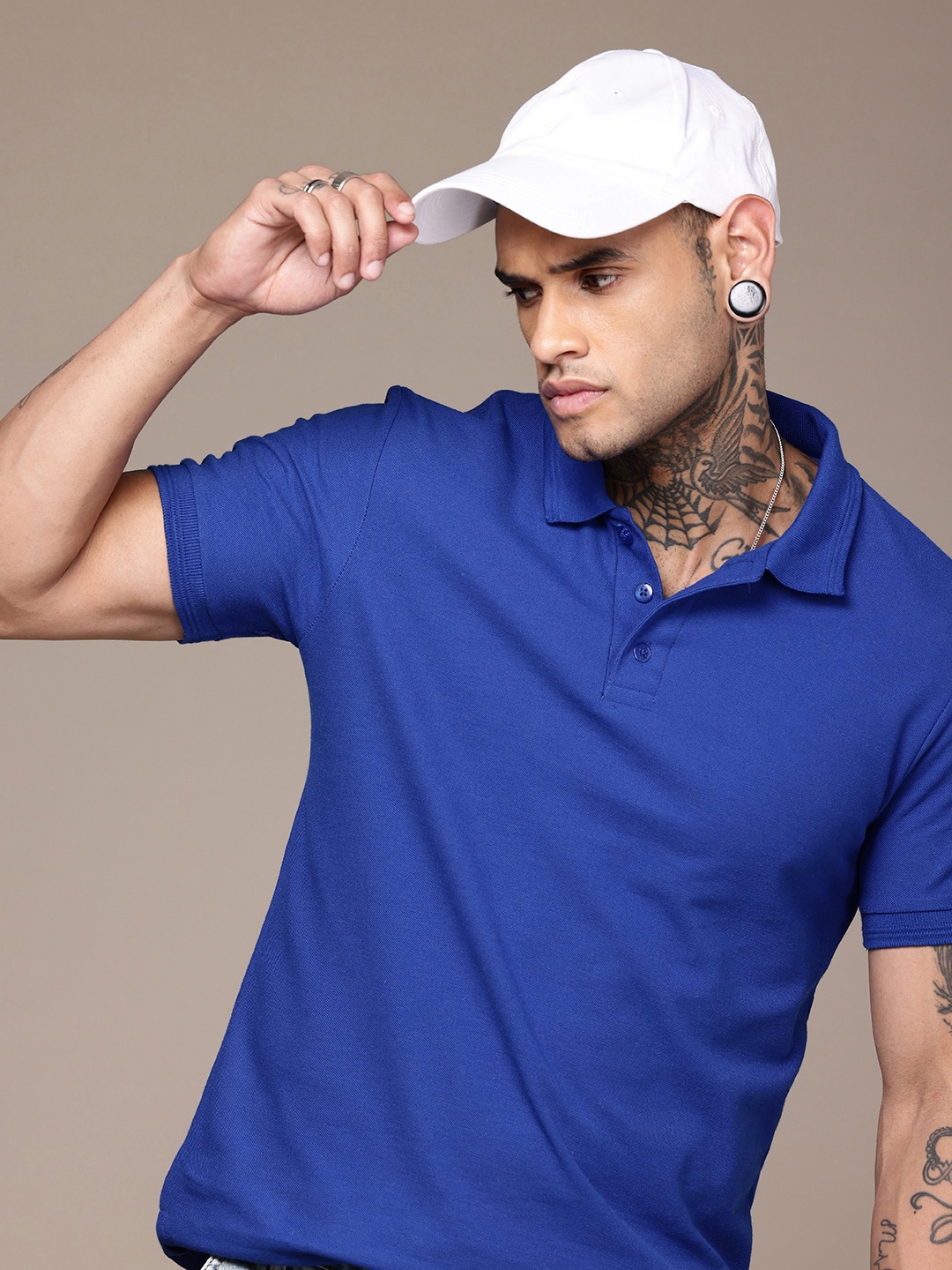 

The Roadster Life Co. Short Sleeves Polo Collar T-shirt, Blue