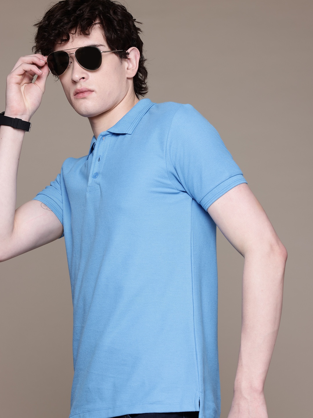 

The Roadster Lifestyle Co. Polo Collar T-shirt, Blue