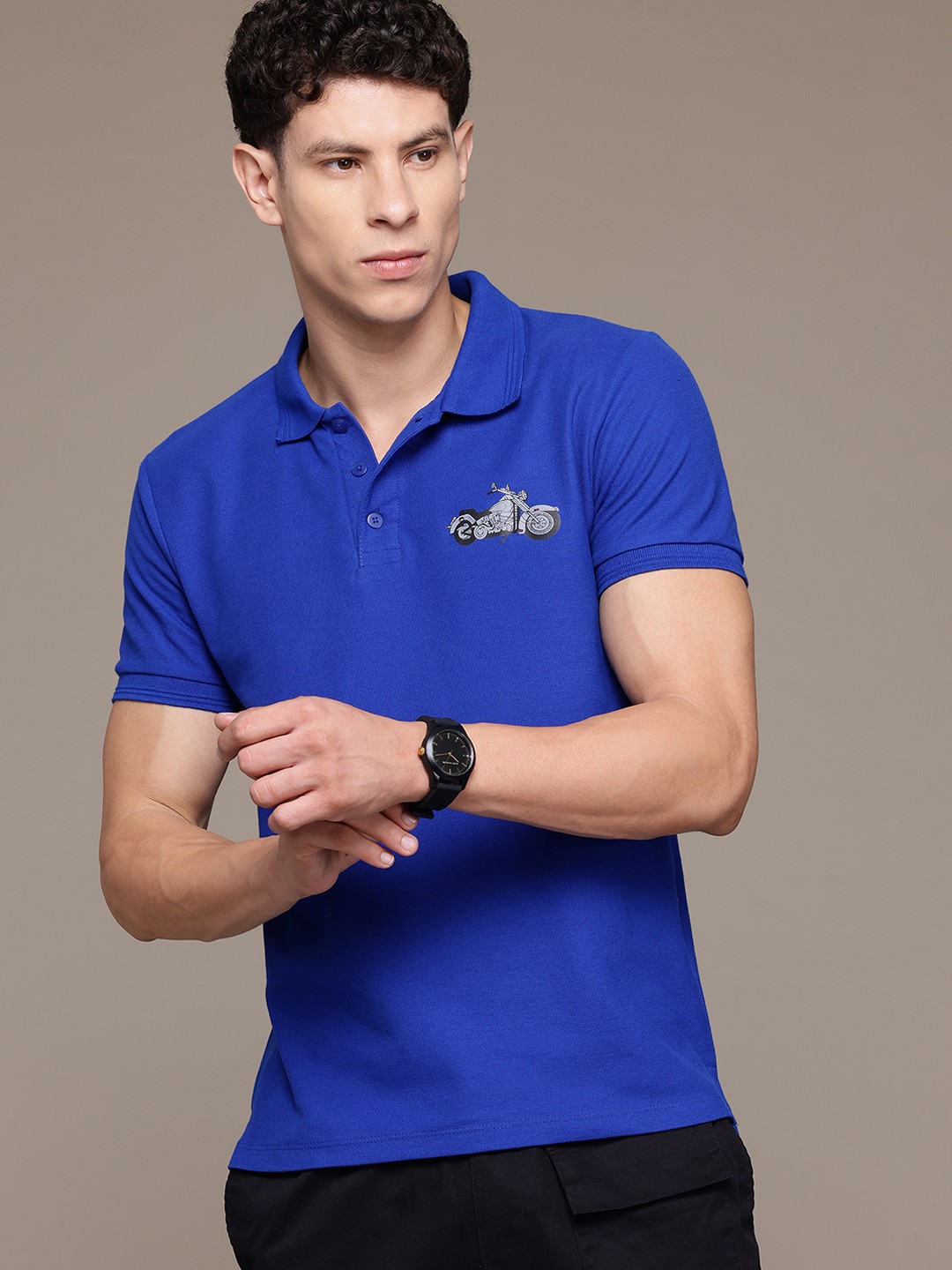

The Roadster Lifestyle Co. Polo Collar T-shirt, Blue