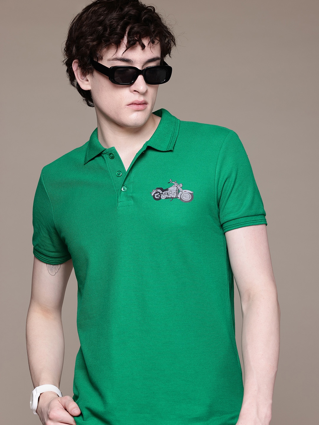 

The Roadster Lifestyle Co. Polo Collar T-shirt, Green